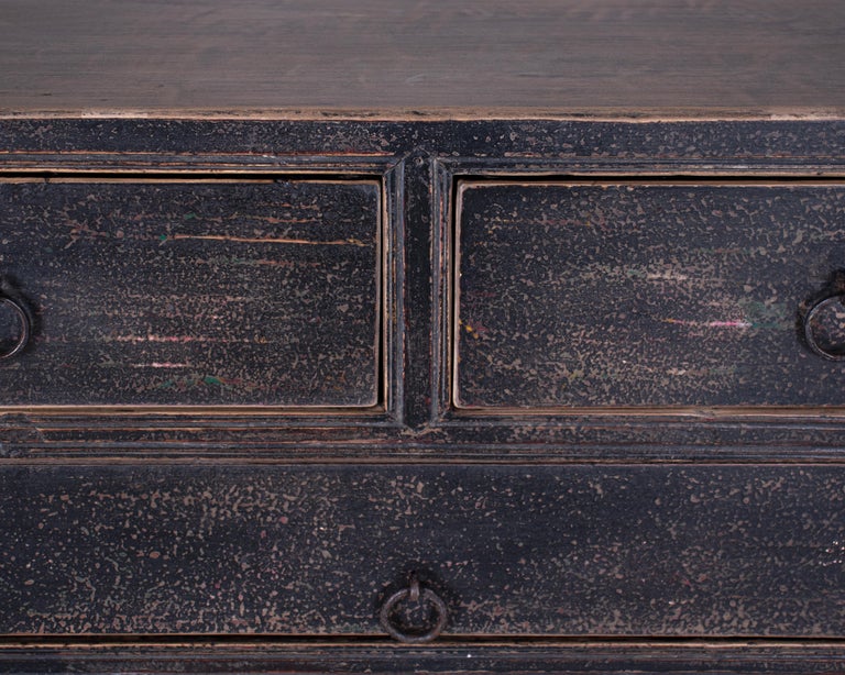 Patinated Four Drawer Sideboard in Original Paint Patina