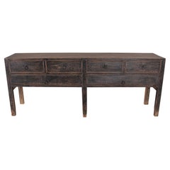 Sideboard mit zwei Schubladen in Originalfarbe mit Patina