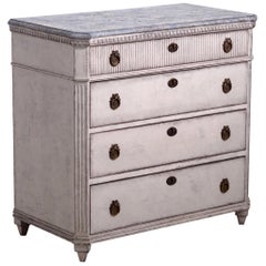 Four-Drawers Gustavian Style Chest, 19th Century