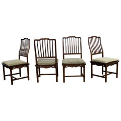 Used Four Drexel Heritage Chinoiserie Ming Style Spindle Back Dining Chairs