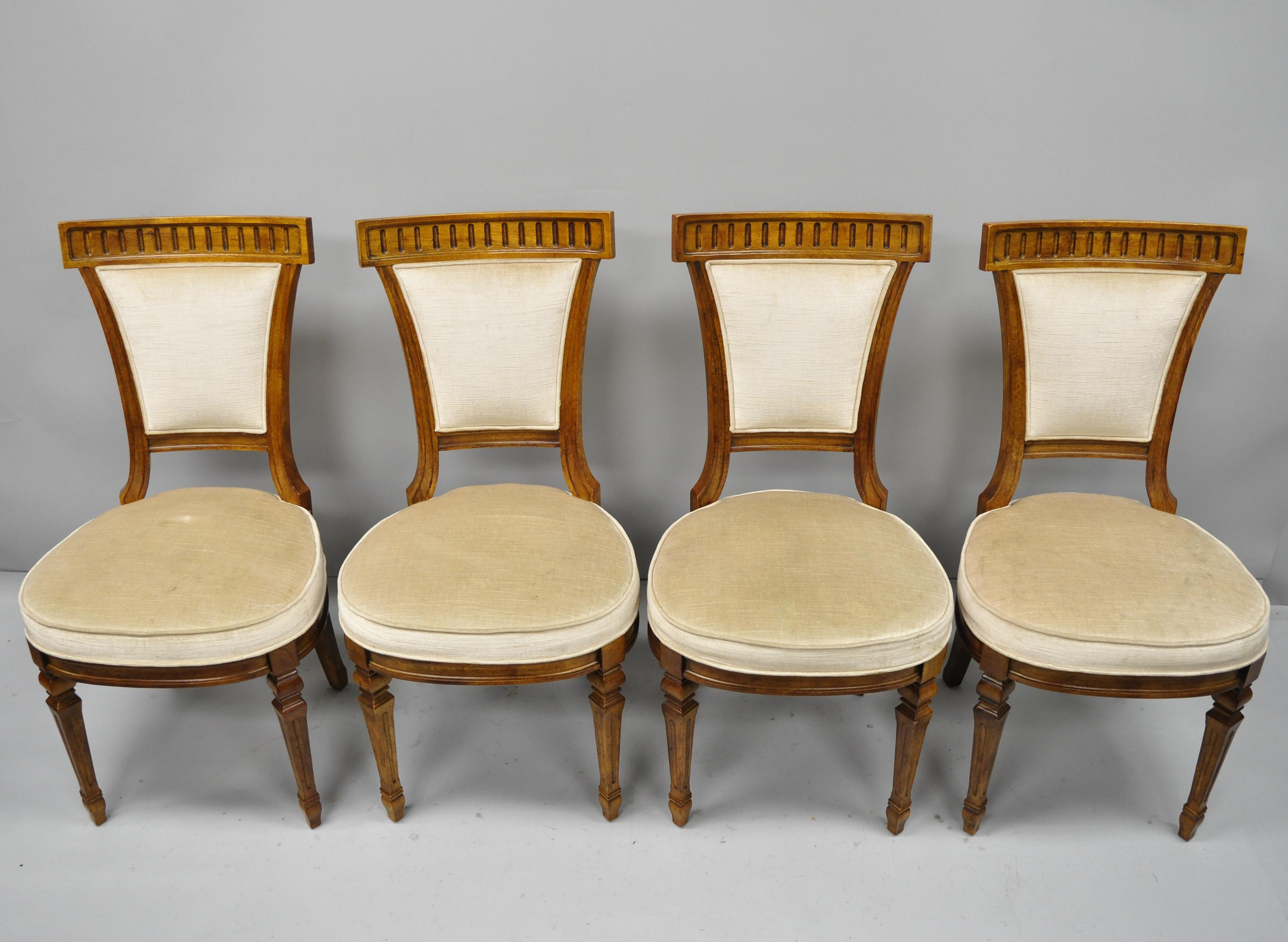 Four Drexel Heritage French Empire Regency Style Dining Side Chairs 2