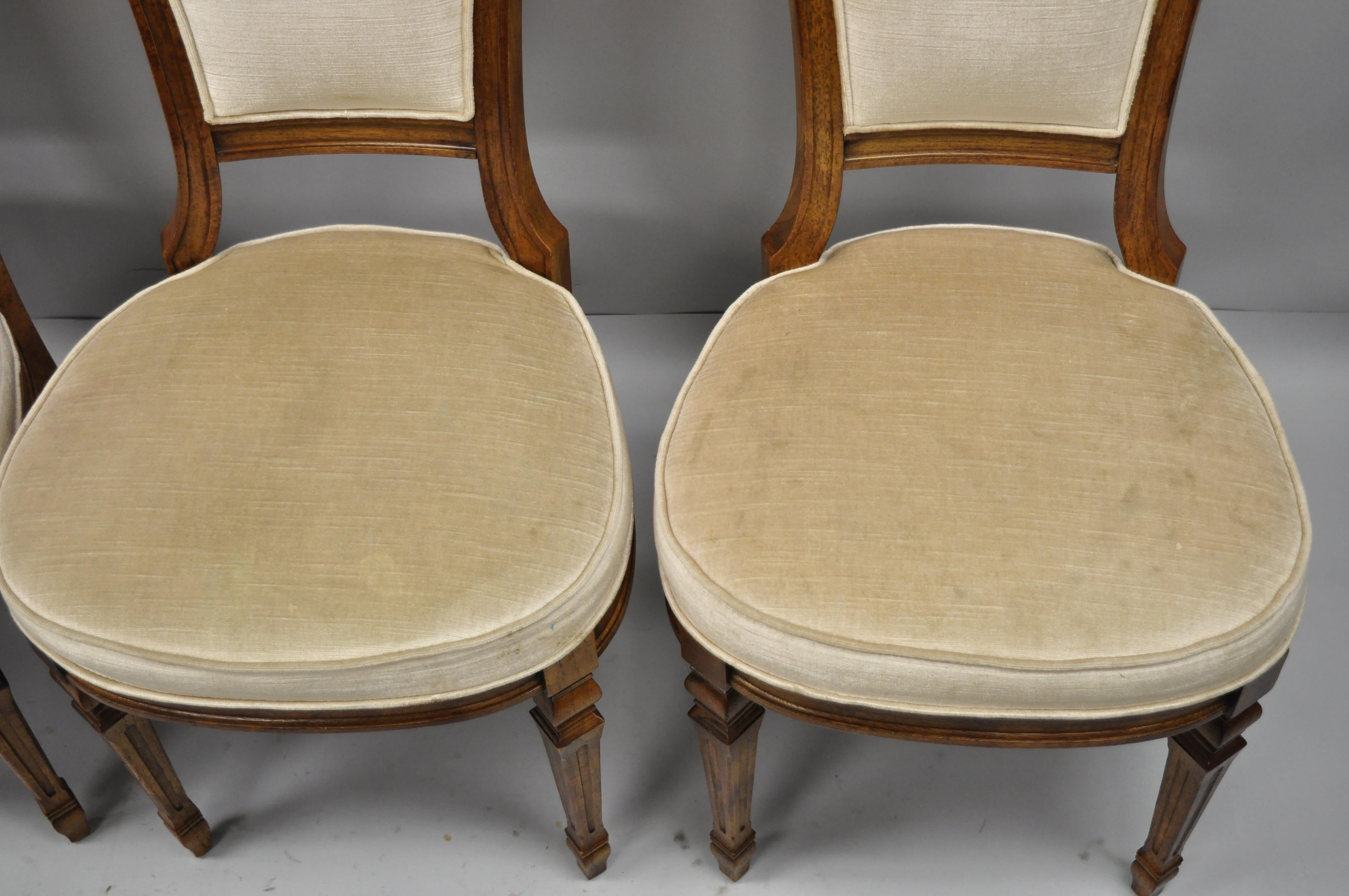 20th Century Four Drexel Heritage French Empire Regency Style Dining Side Chairs