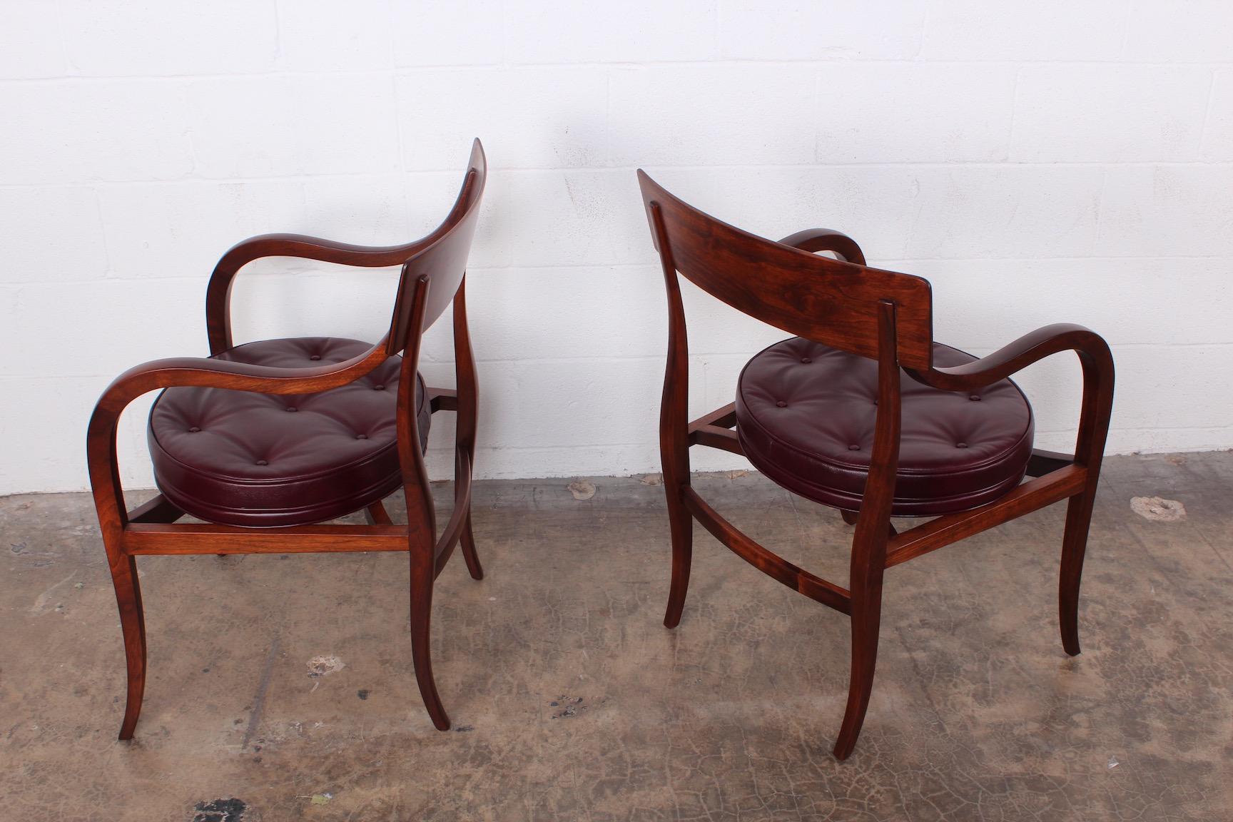 Four Dunbar Alexandria Chairs by Edward Wormley For Sale 1
