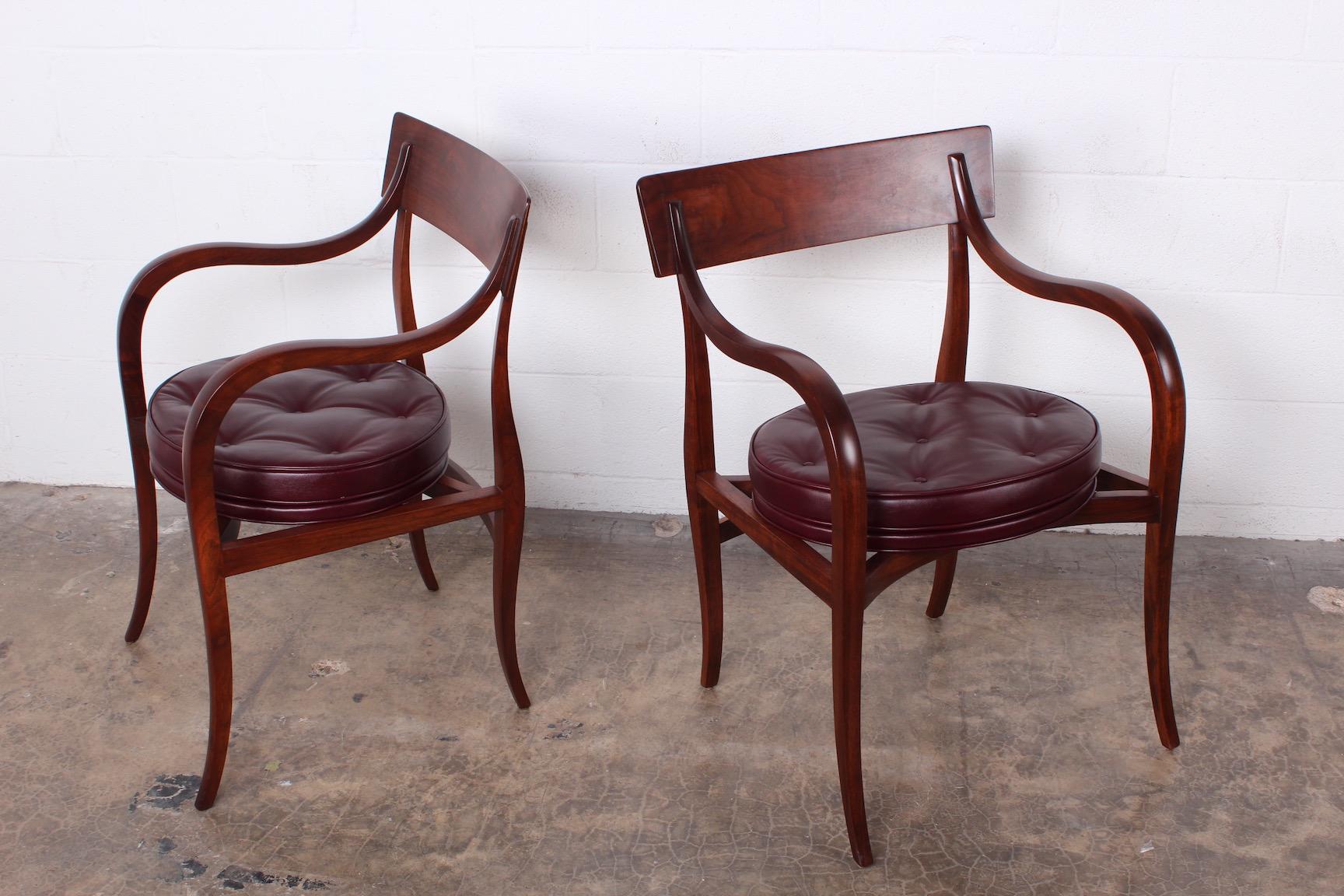 Four Dunbar Alexandria Chairs by Edward Wormley For Sale 4