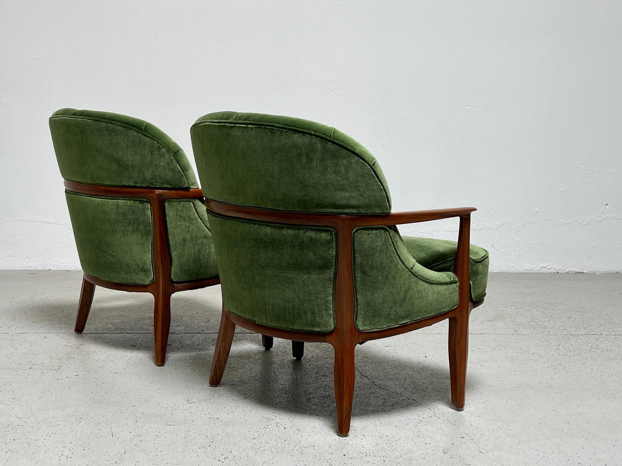 Four Dunbar Janus Lounge Chairs by Edward Wormley For Sale 7