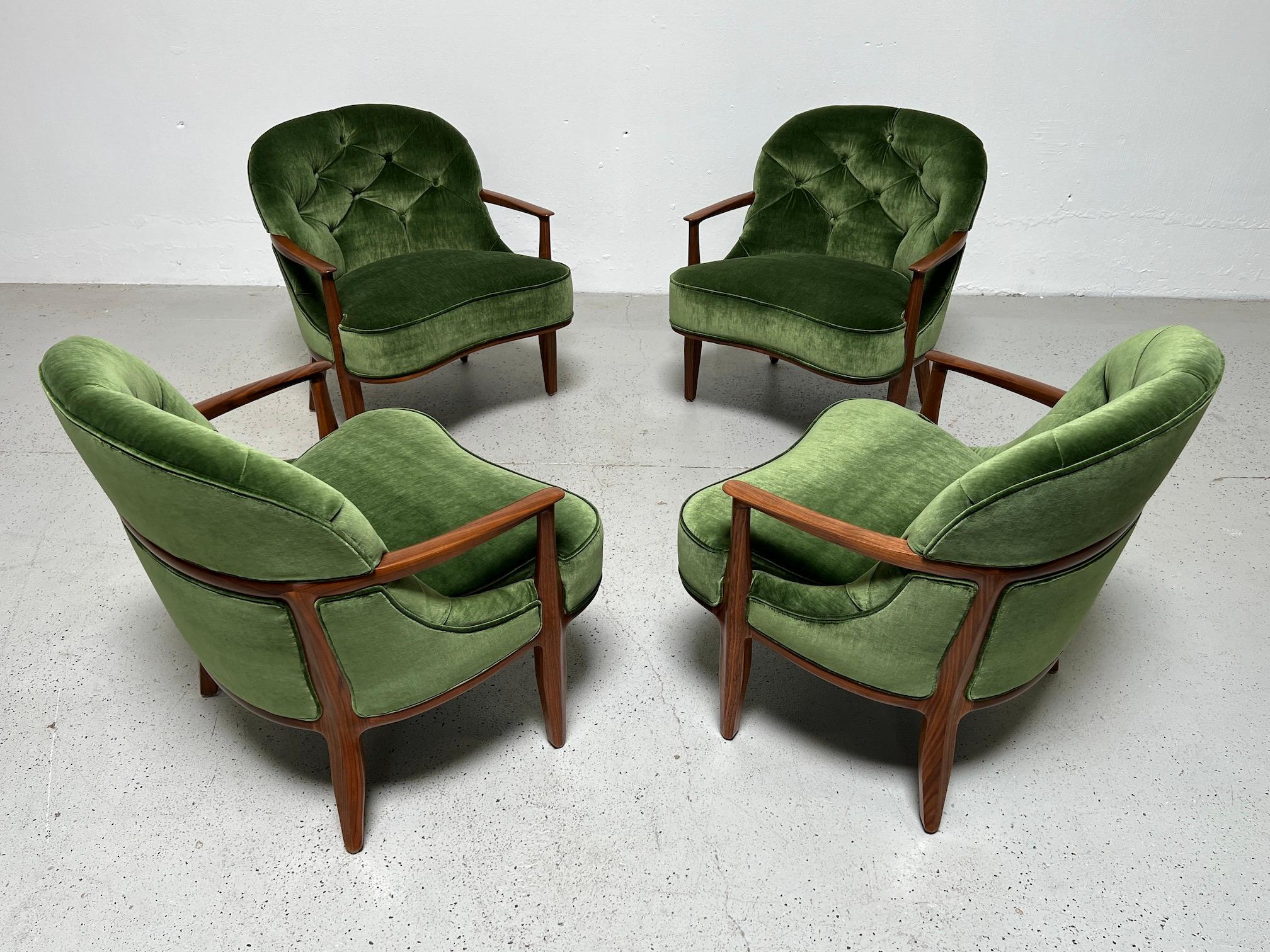Four Dunbar Janus Lounge Chairs by Edward Wormley For Sale 10