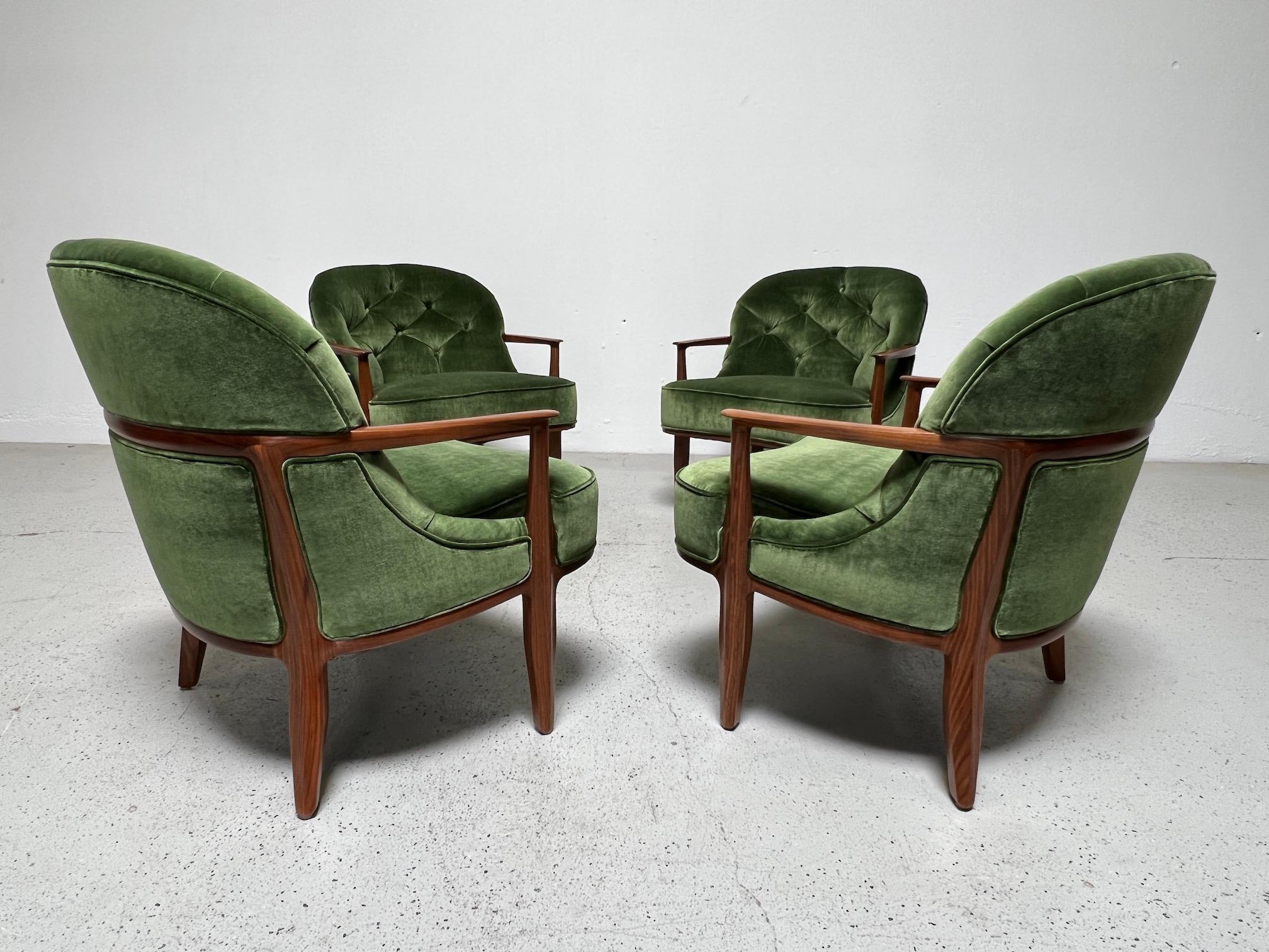 Four Dunbar Janus Lounge Chairs by Edward Wormley For Sale 11