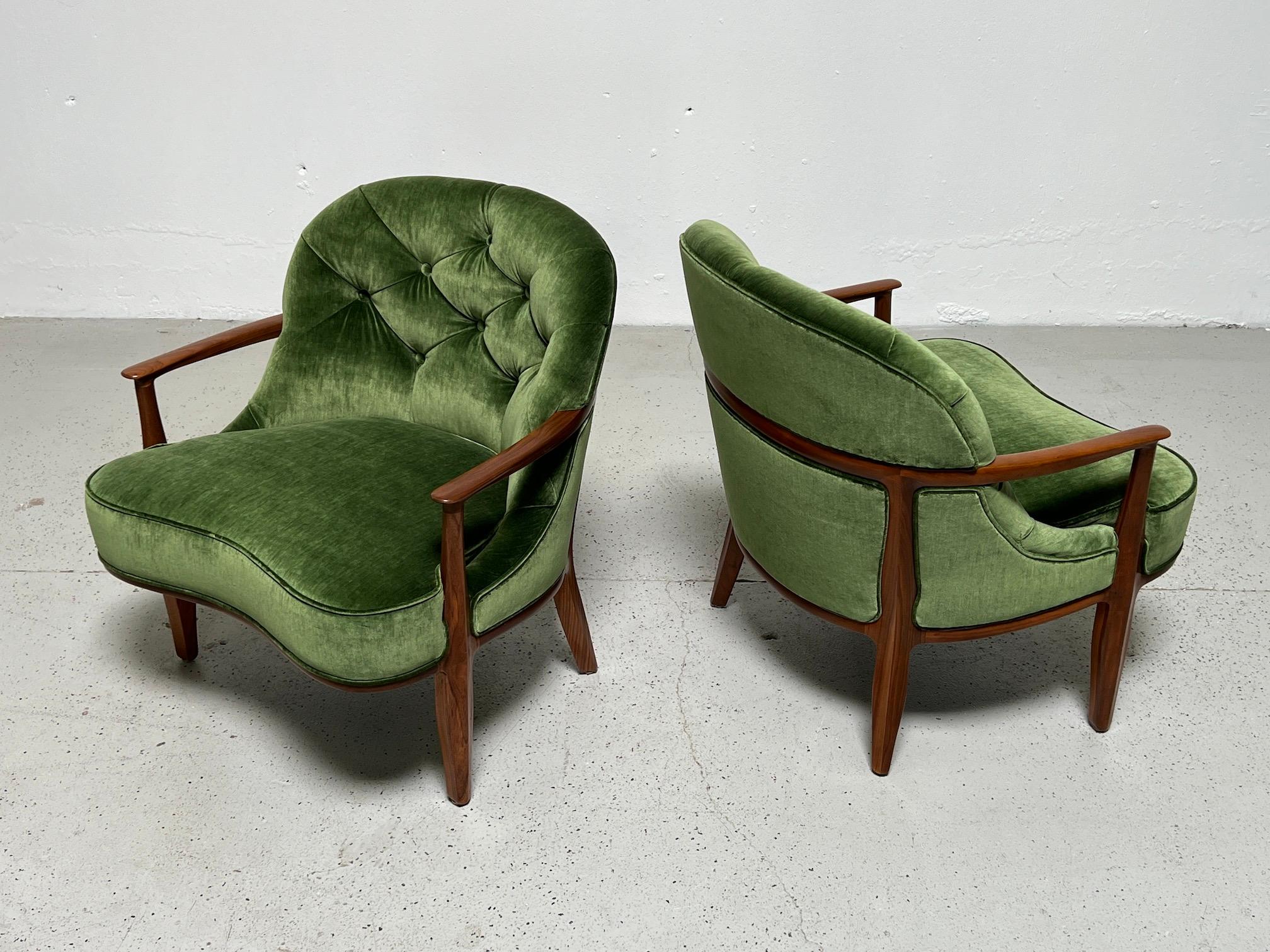 Four Dunbar Janus Lounge Chairs by Edward Wormley In Good Condition For Sale In Dallas, TX