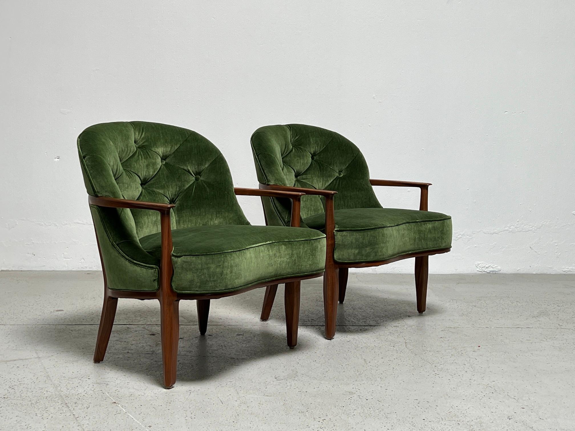 Four Dunbar Janus Lounge Chairs by Edward Wormley For Sale 4