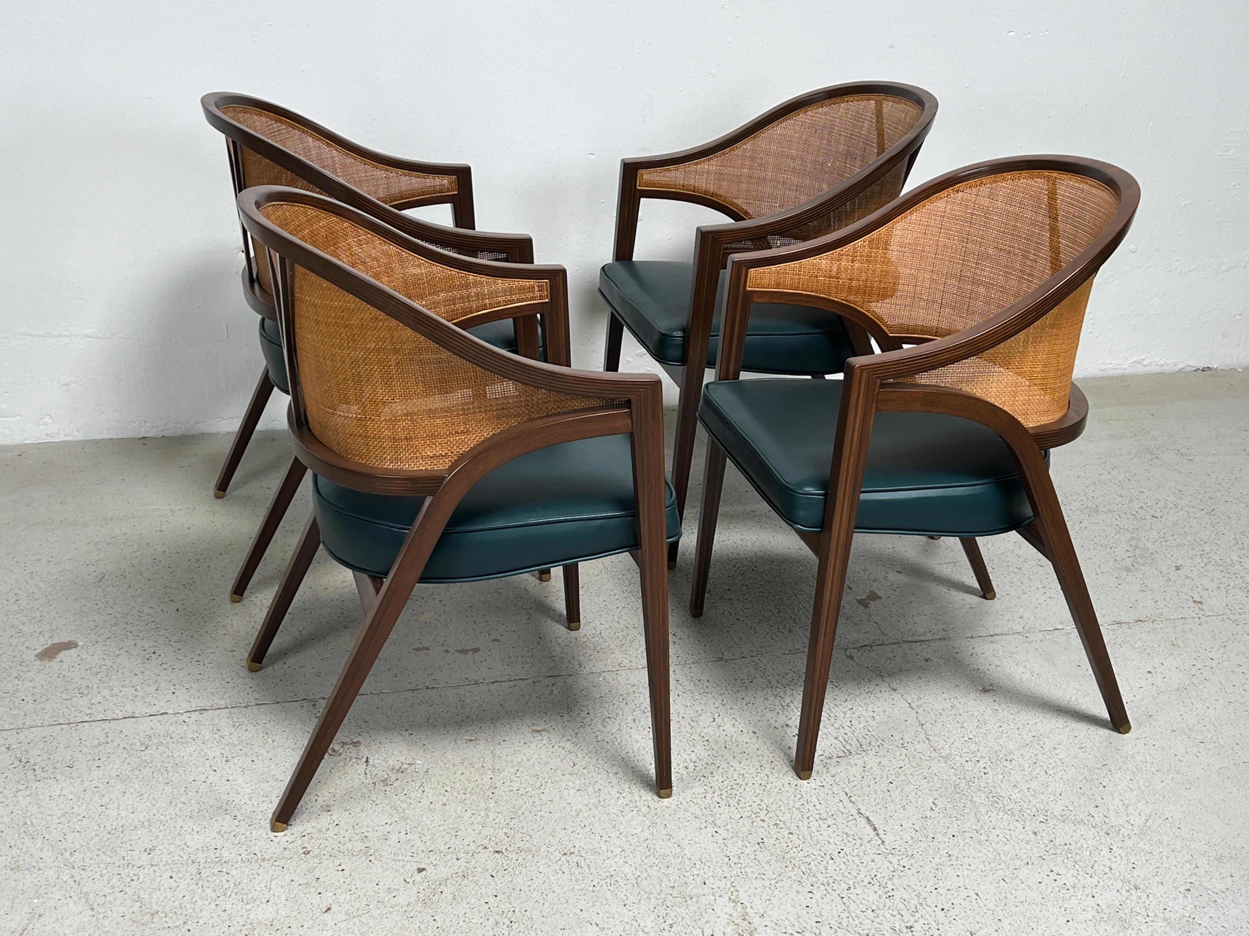 Four Dunbar Y-Back Chiairs by Edward Wormley In Good Condition In Dallas, TX