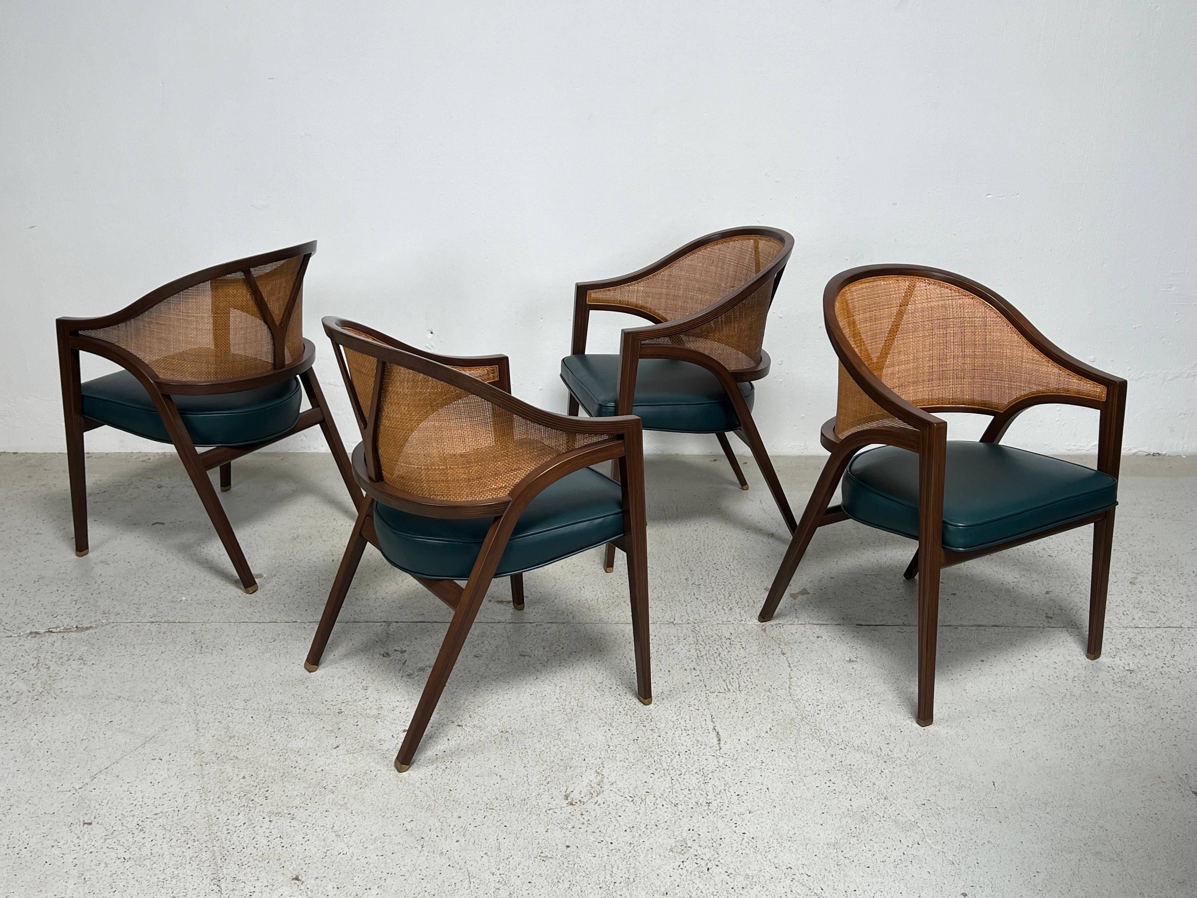 Mid-20th Century Four Dunbar Y-Back Chiairs by Edward Wormley