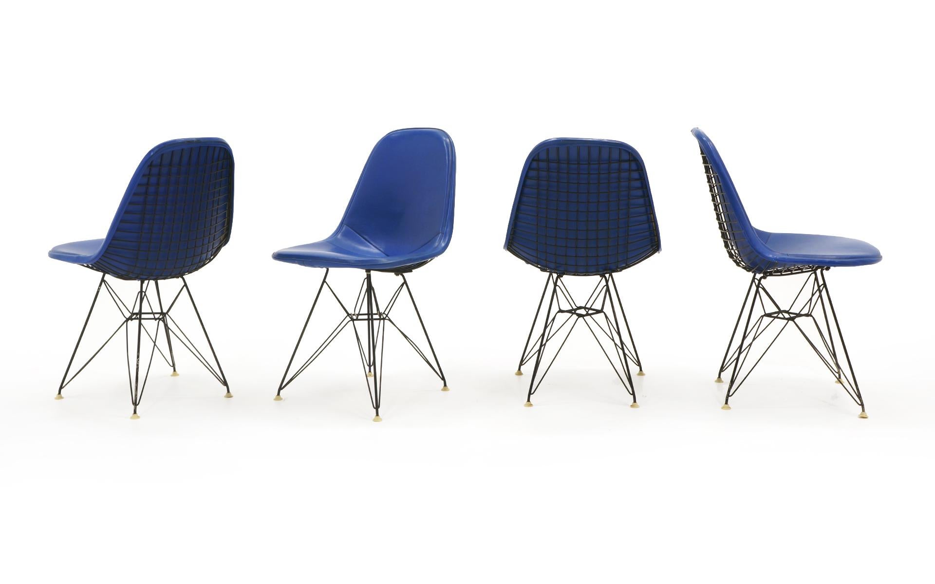 black wire dining chairs