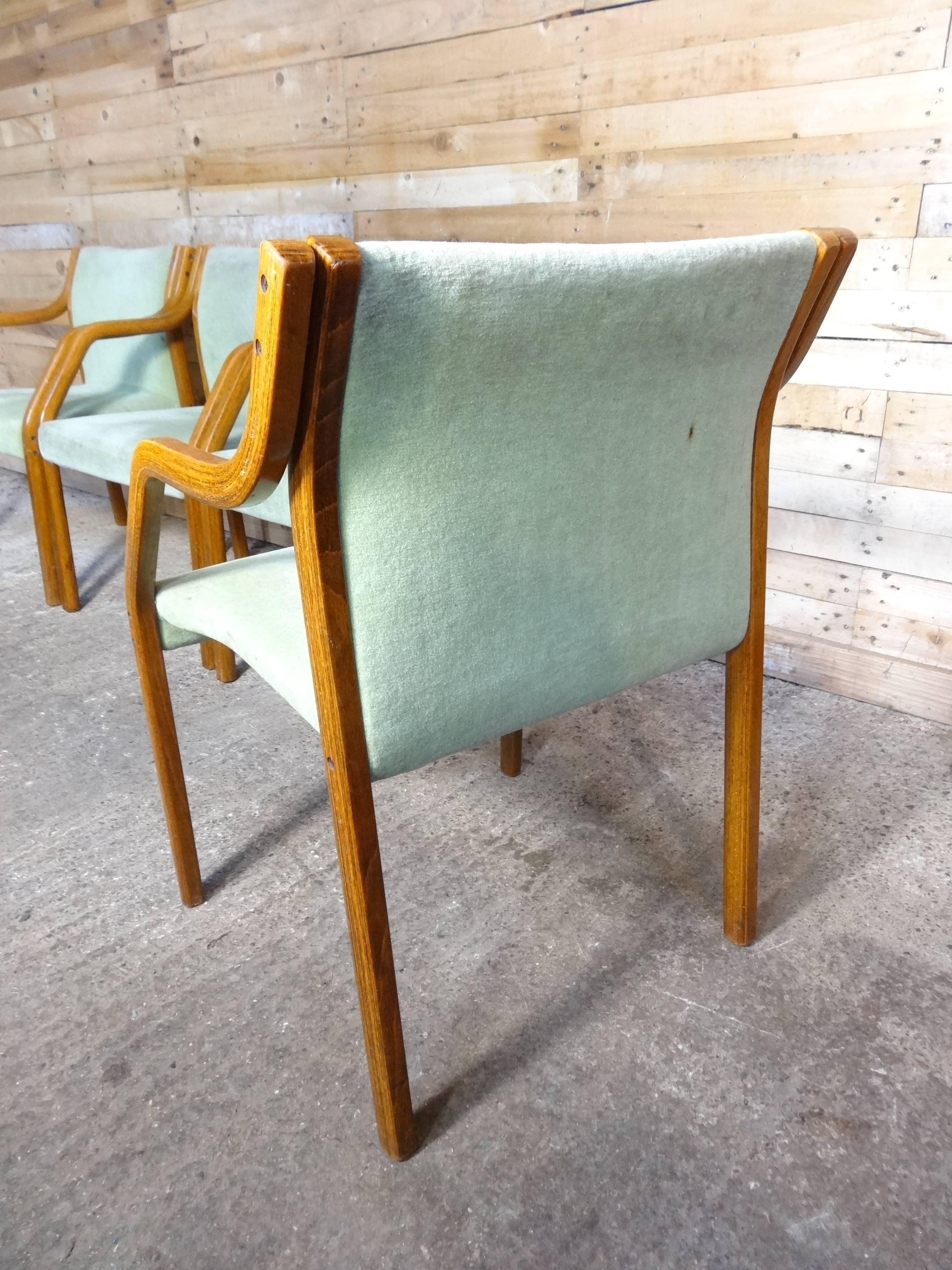 German Four Early 1970s Dining Chairs in the Style of Preben Fabricius / Knoll For Sale