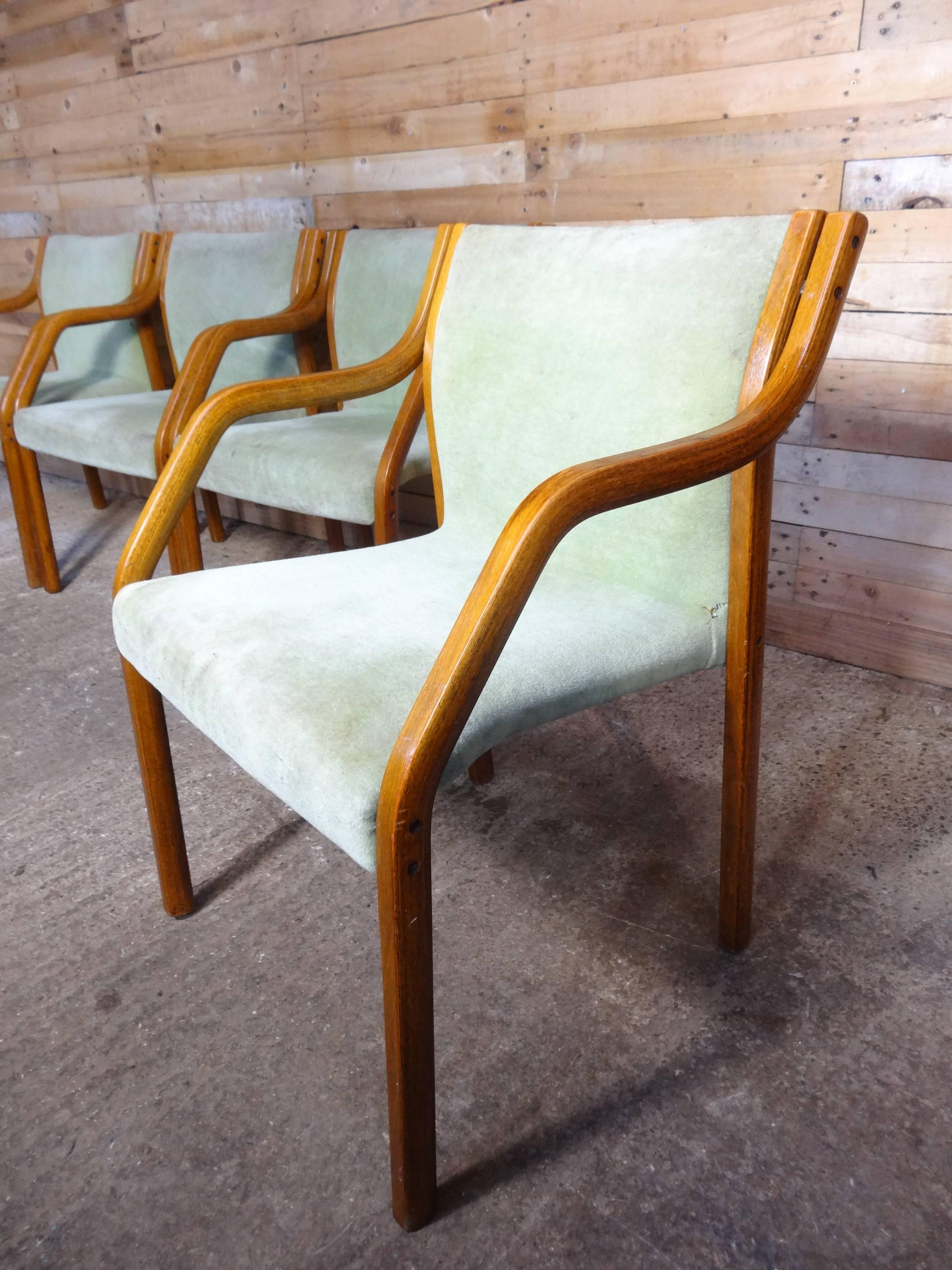 Four Early 1970s Dining Chairs in the Style of Preben Fabricius / Knoll For Sale 2