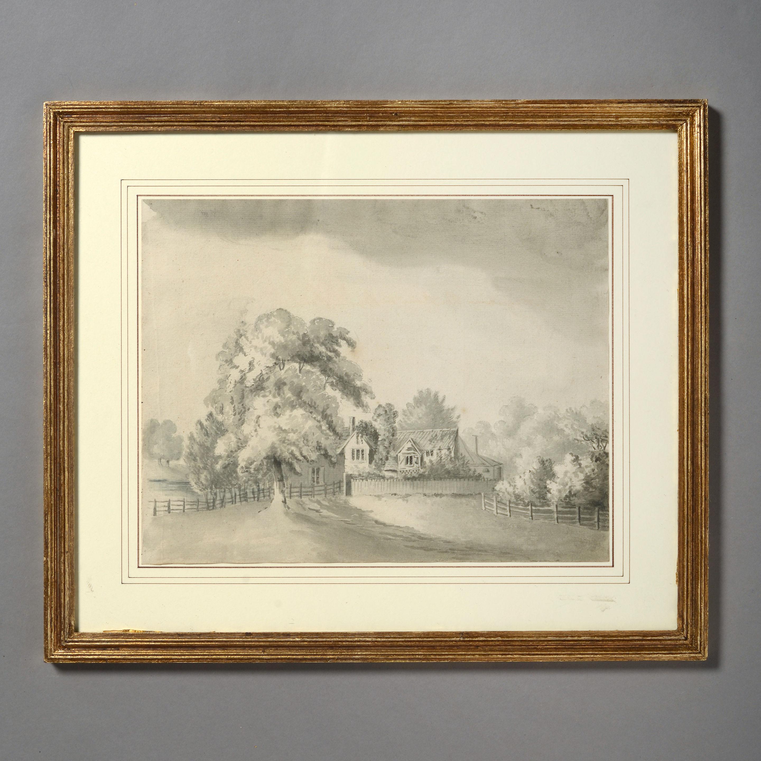 Four Early 19th Century Regency Period Sepia Landscapes 1
