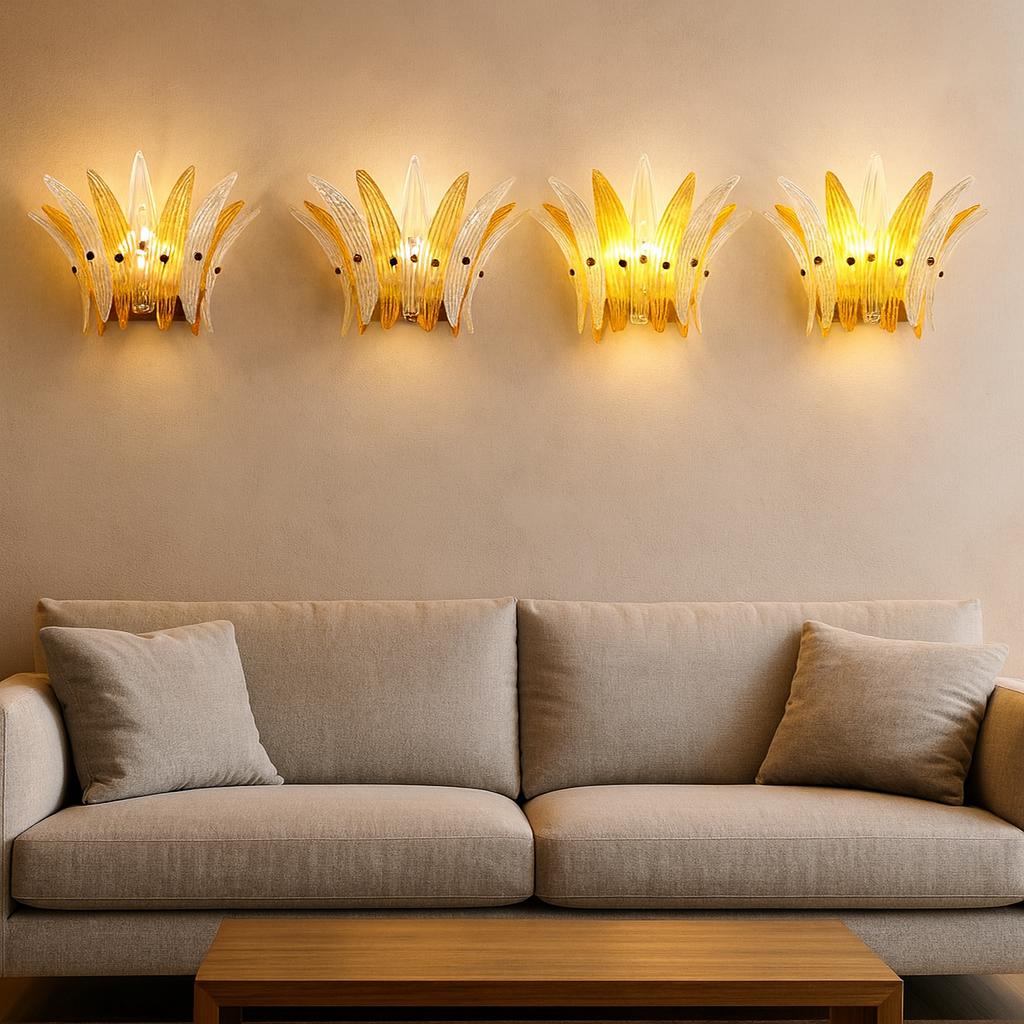 XX secolo Quattro eleganti lampade a incasso in vendita