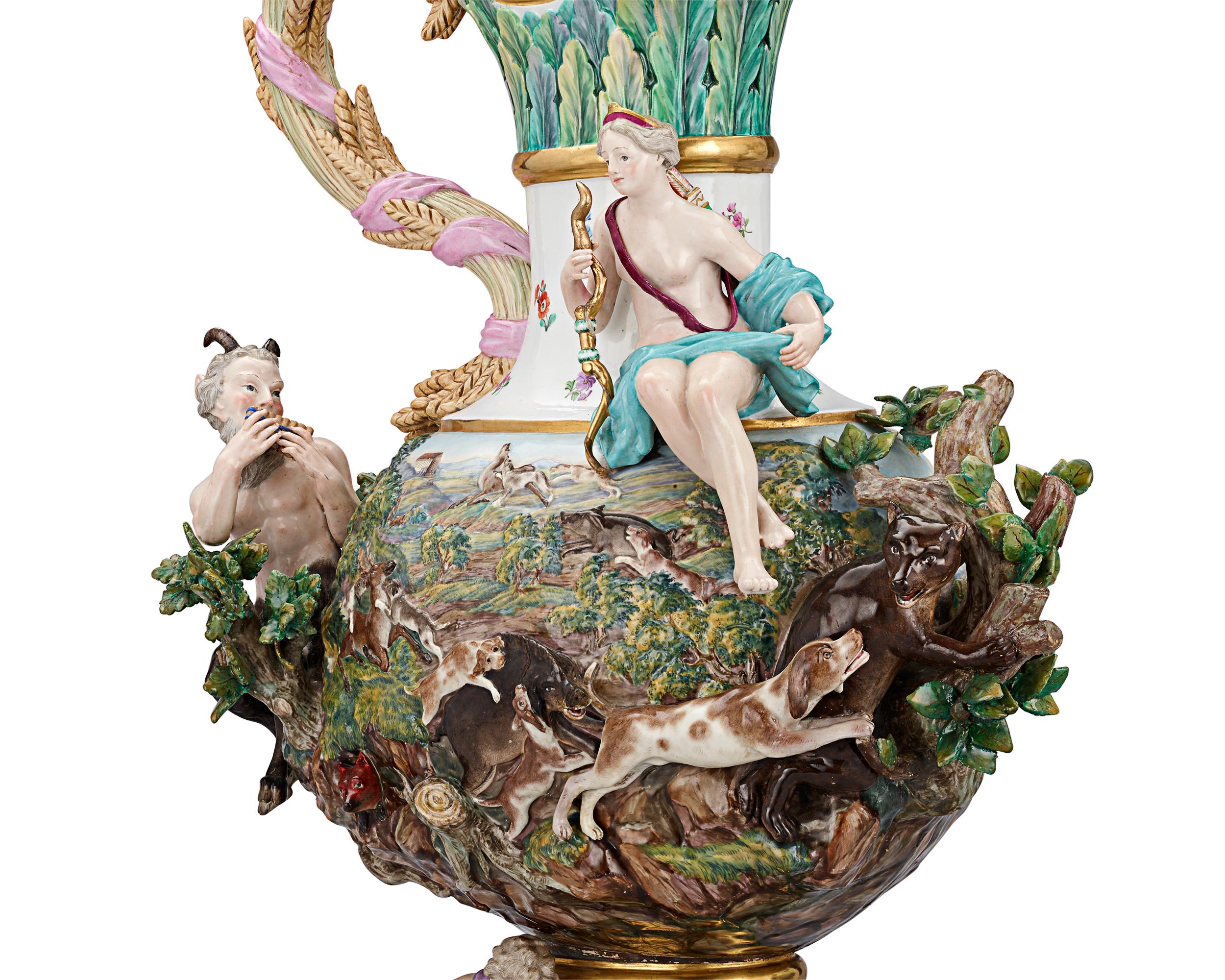 18th Century and Earlier Four Elements Porcelain Ewers by Meissen