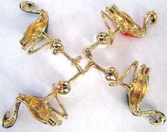 Four Enamel Flamingo Faux Pearl Statement Brooch Pins