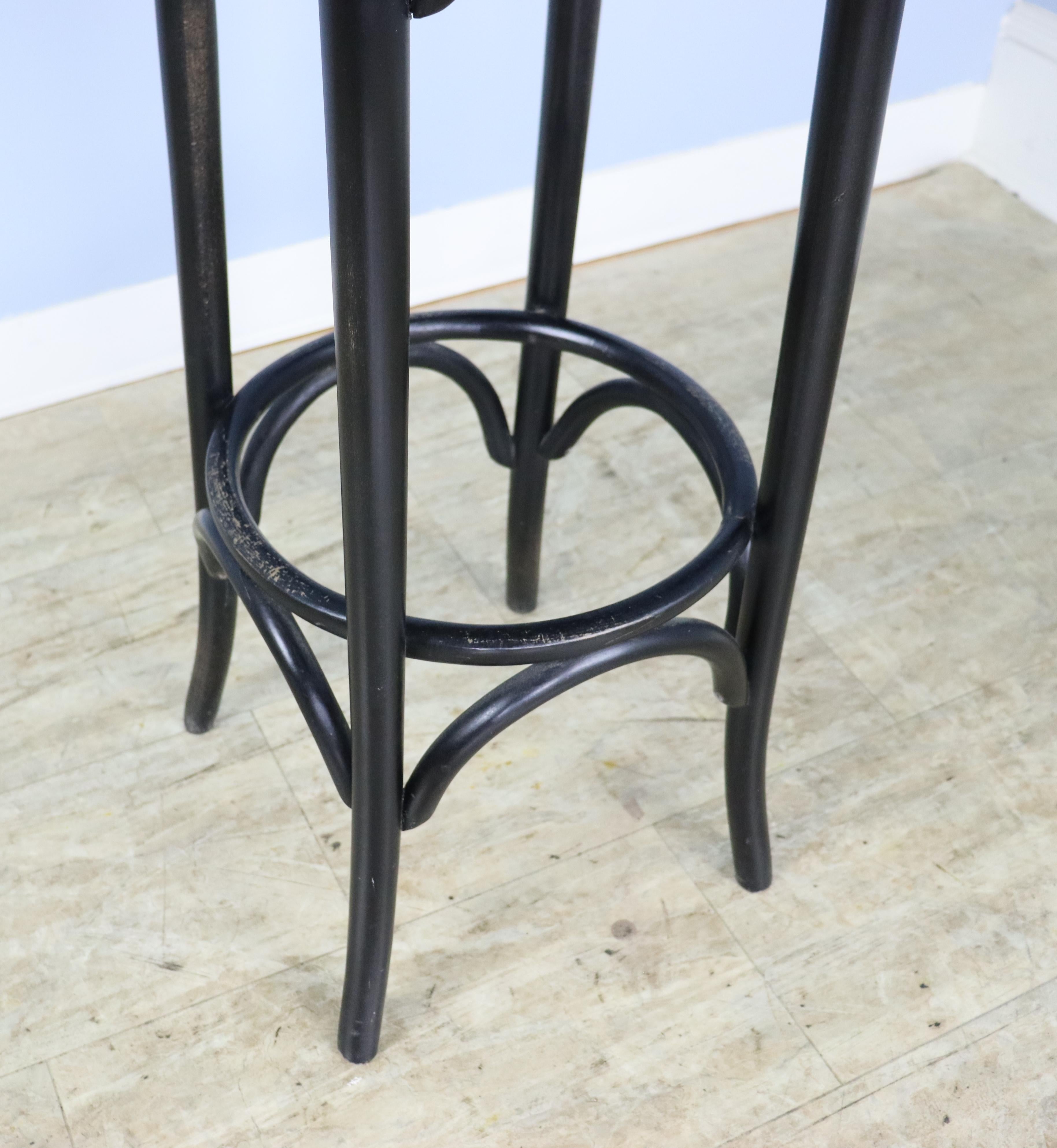 Four English Bent Wood Bar Stools For Sale 2