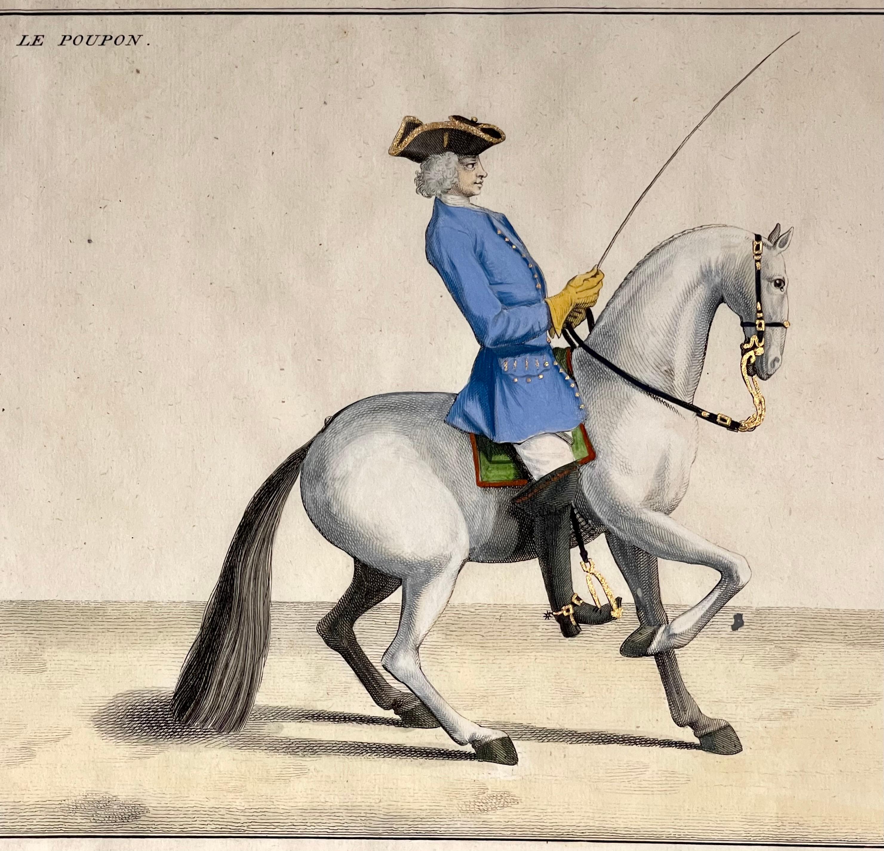 Four Engravings of Horse Riders L' Aimable, Le Joli, Le Sanspareil, Le Poupon 1