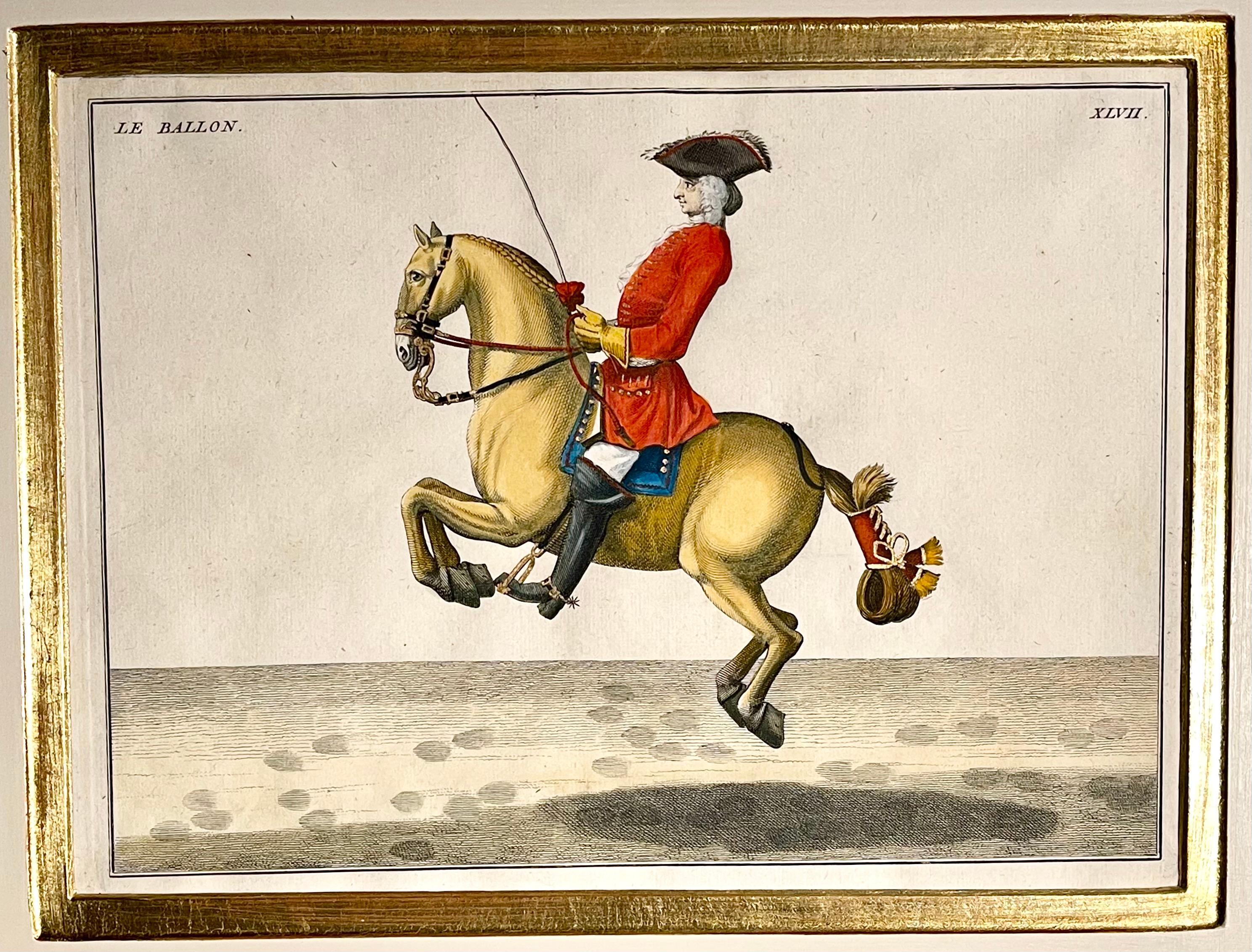 Belle Époque Four Engravings of Horse Riders Le Sensible, Le Royal, Le Conquerant, Le Ballon