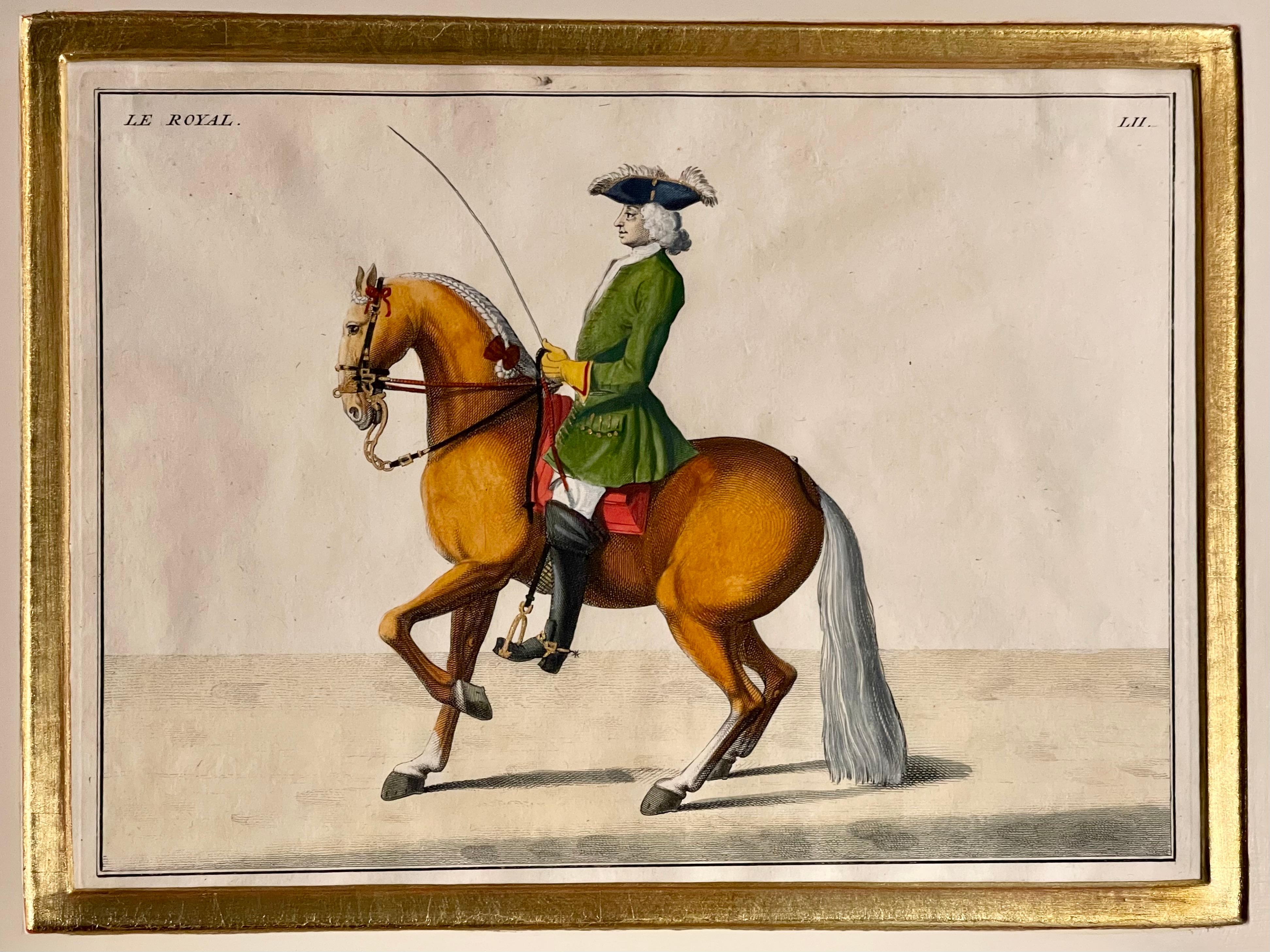 Four Engravings of Horse Riders Le Sensible, Le Royal, Le Conquerant, Le Ballon 1