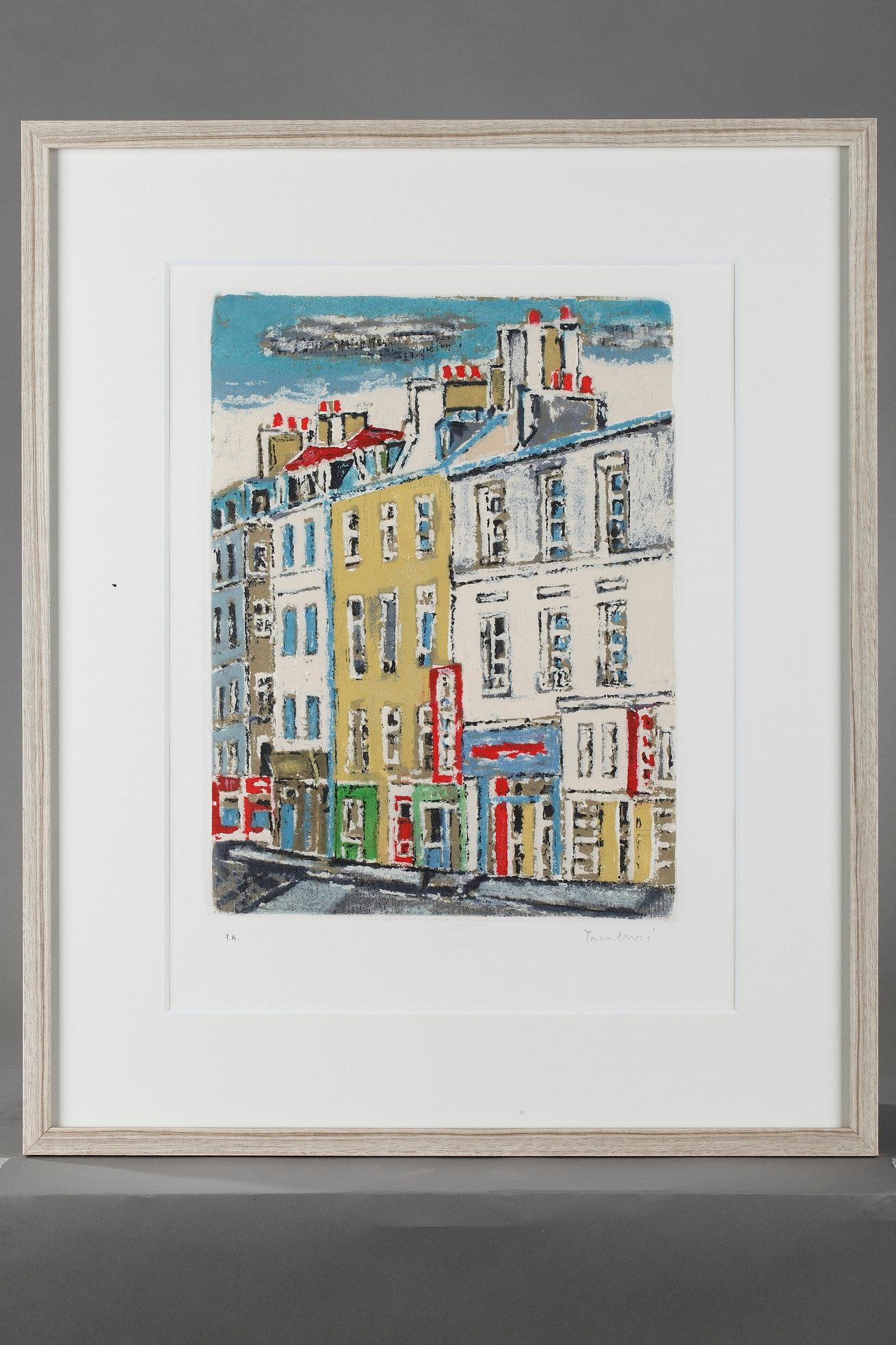 Quatre gravures d'Orfeo Tamburini représentant les quartiers de Paris en vente 4