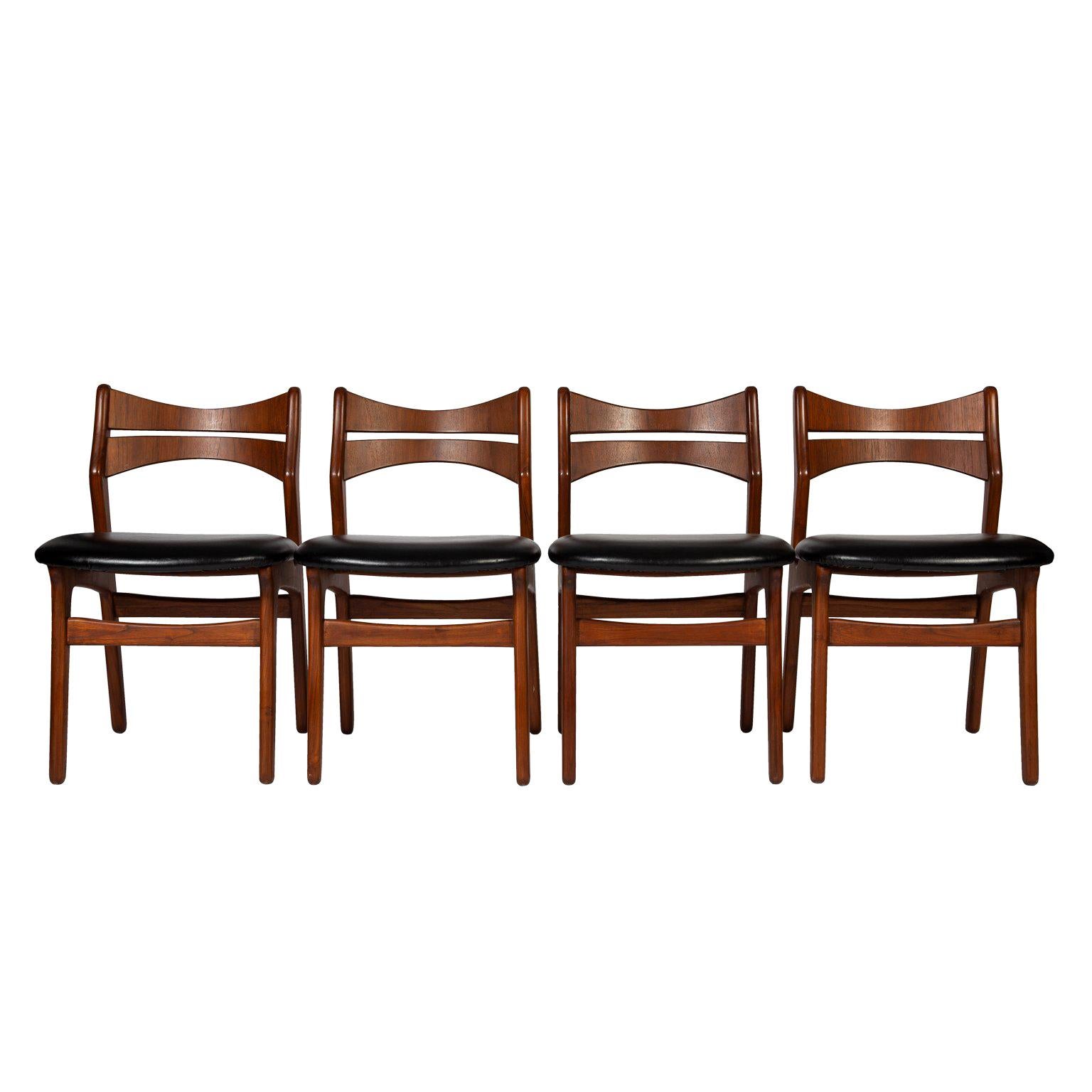 Four Erik Buck Dining Chairs For Sale