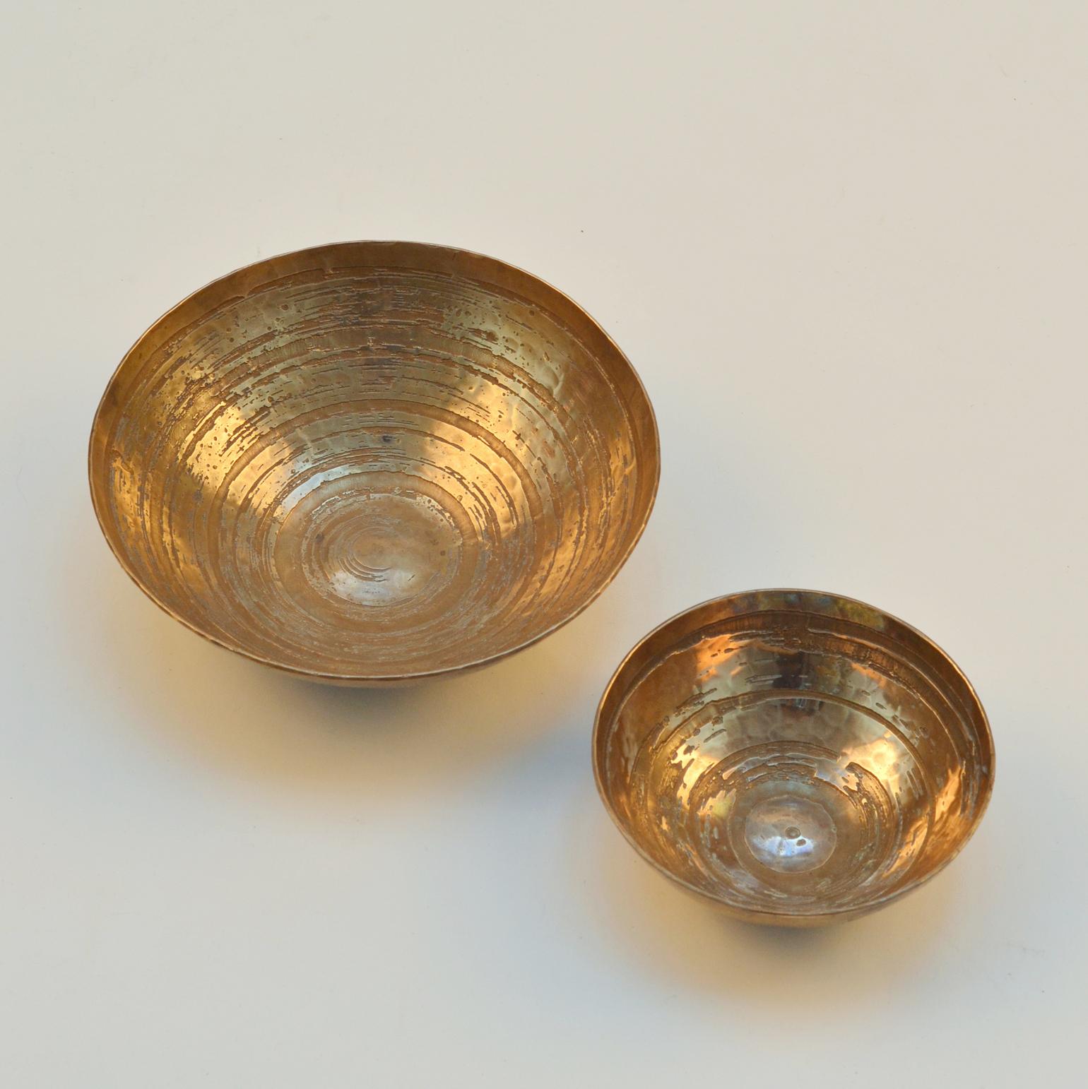 Etched Bronze Bowls by Michael Harjes Metallkunst For Sale 6
