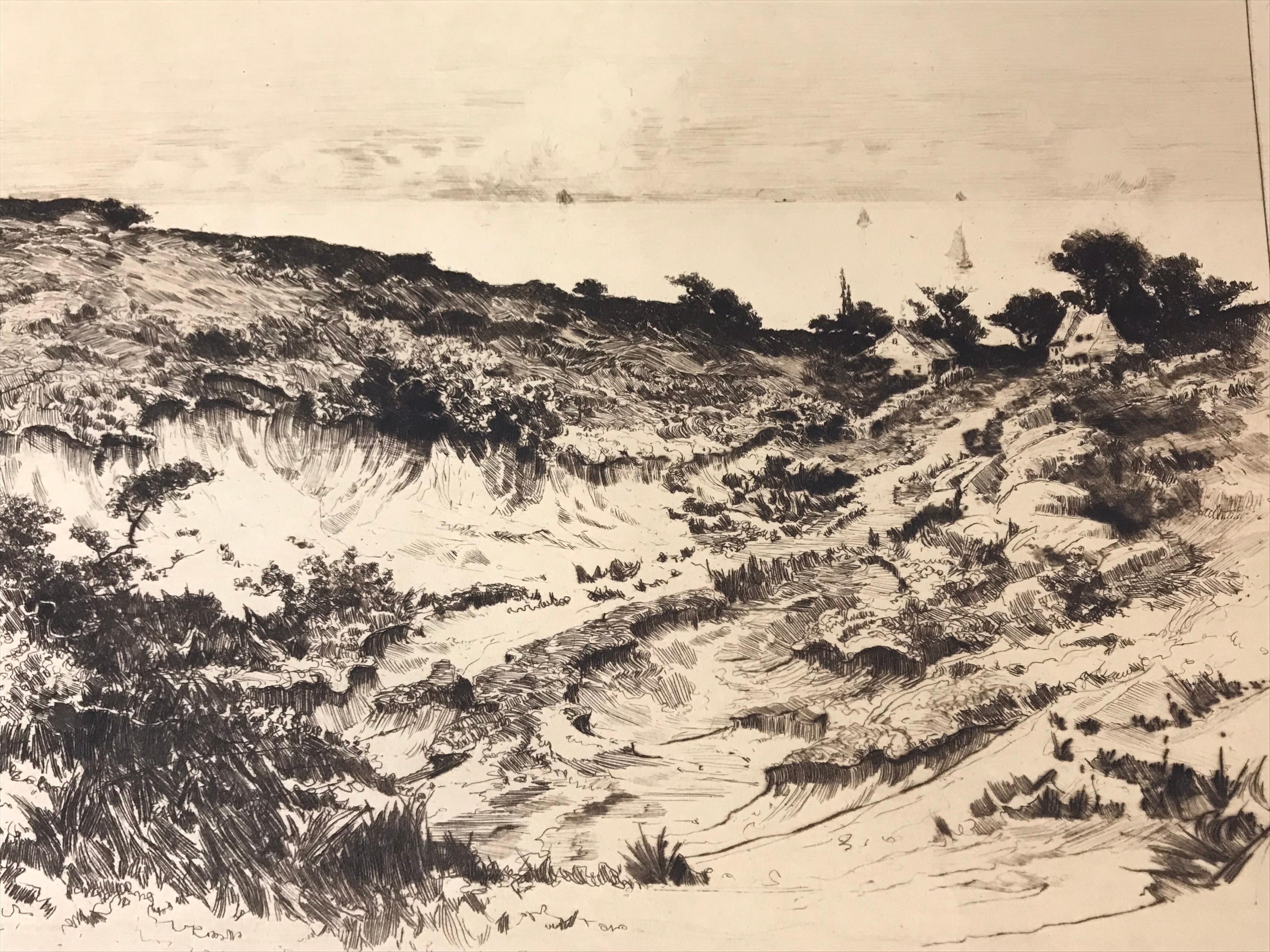 4 Etchings by WG Beal, Marblehead, Rock Port, Folly Point & Annisquam, 1880's MA For Sale 5