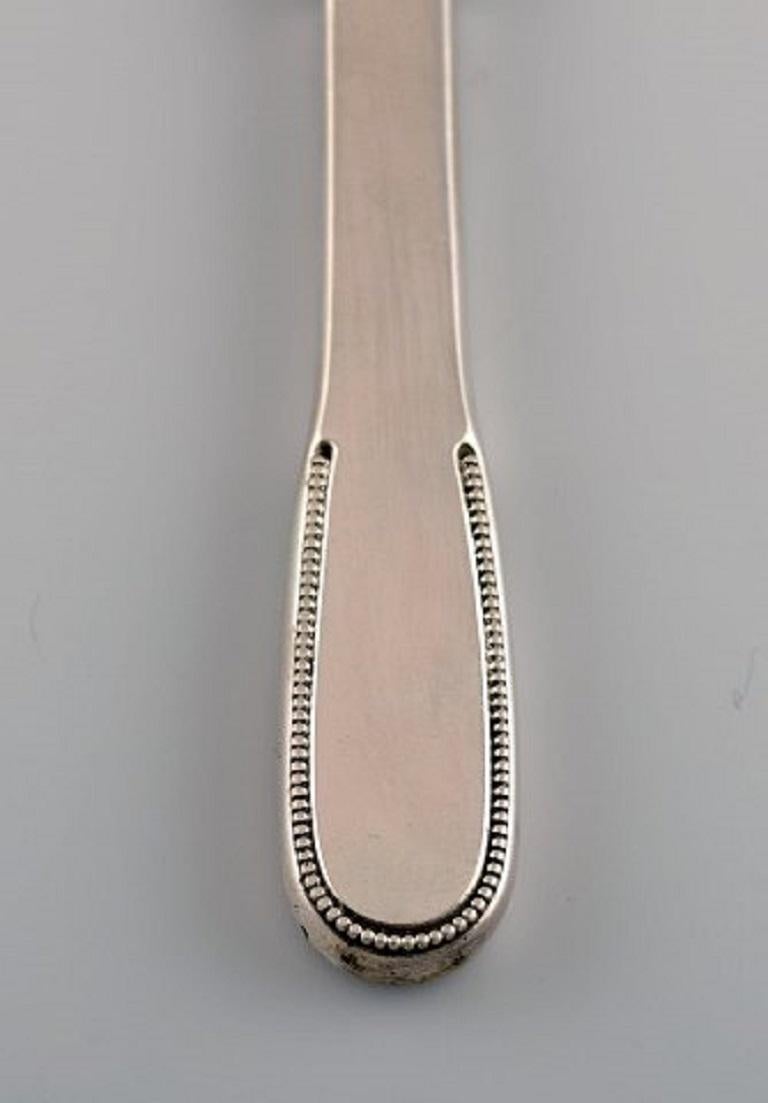 Danish Four Evald Nielsen Number 14 Small Lunch Knives in Hammered Silver For Sale