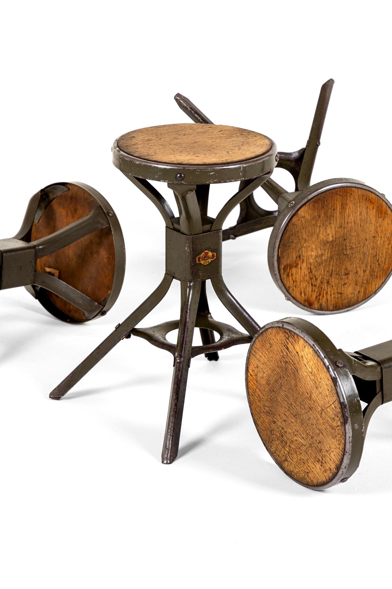 Four Evertaut Company Industrial Stools For Sale 3