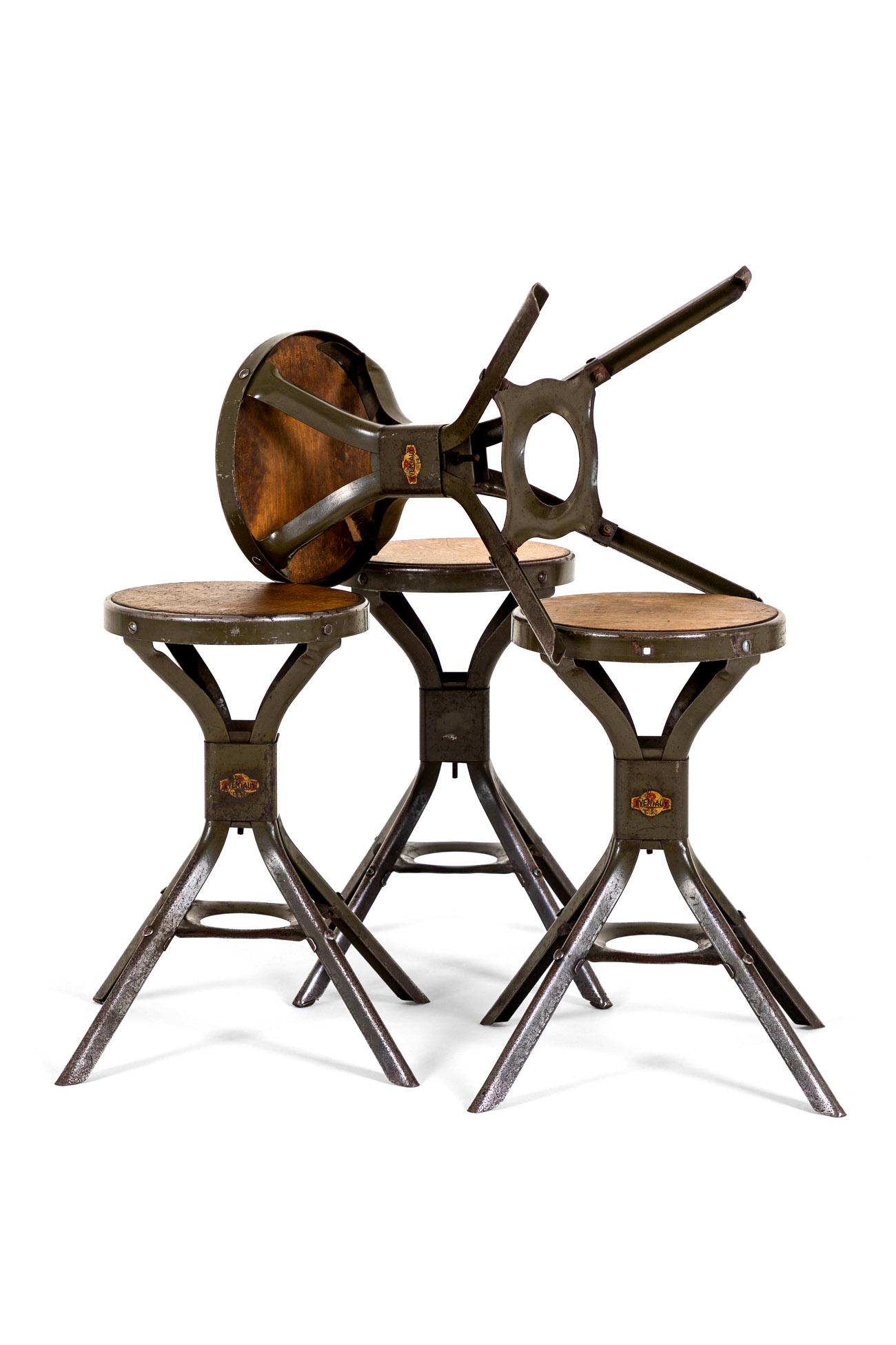 British Four Evertaut Company Industrial Stools For Sale