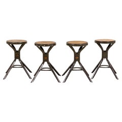 Four Evertaut Company Industrial Stools