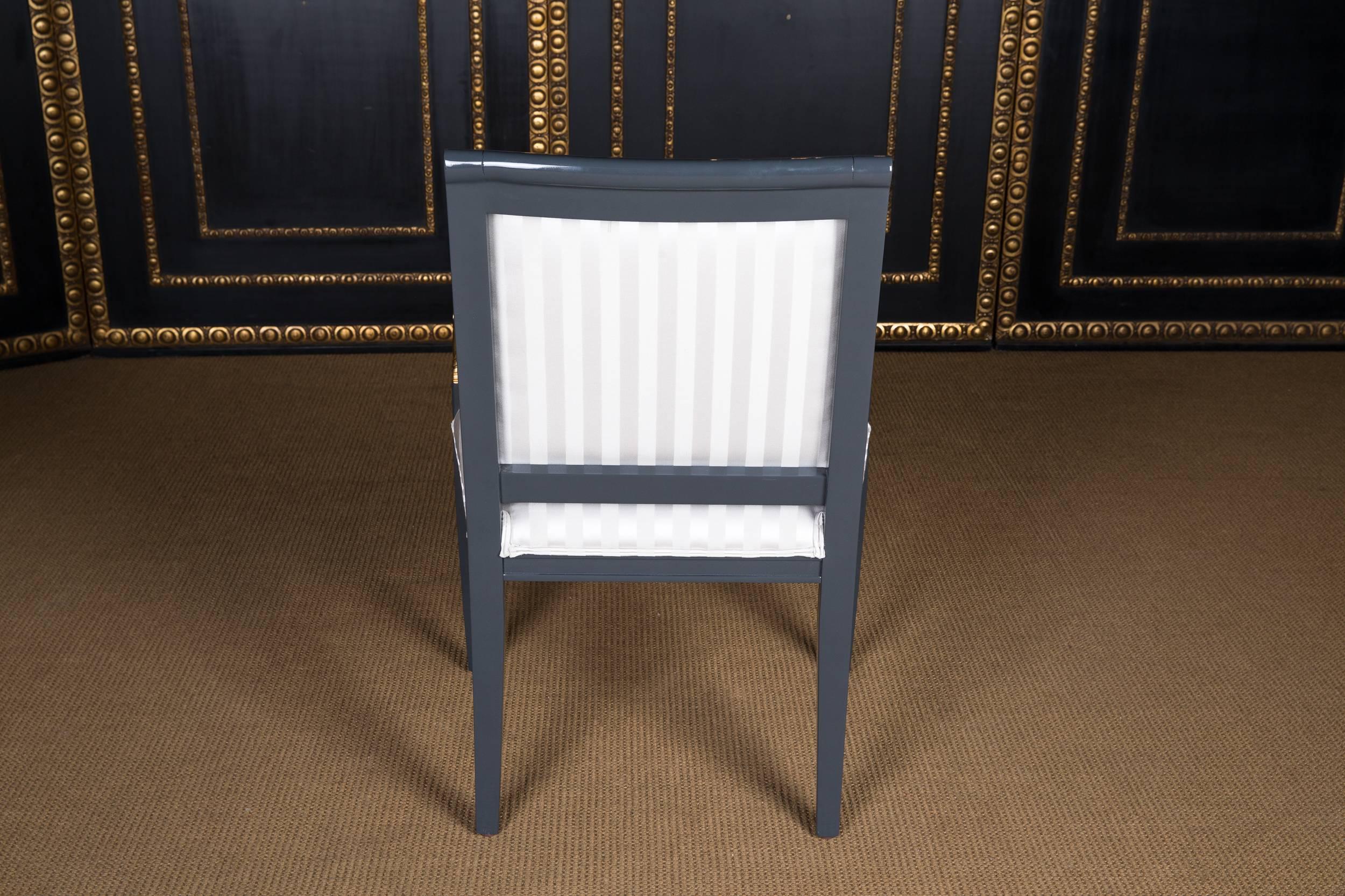 Four Exclusive Italian Armchairs Decorated with Gold 3