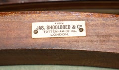 FOUR EXQUISITE ANTIQUE ViCTORIAN JAS SHOOLBRED RETAILED HARDWOOD DINING CHAIRS