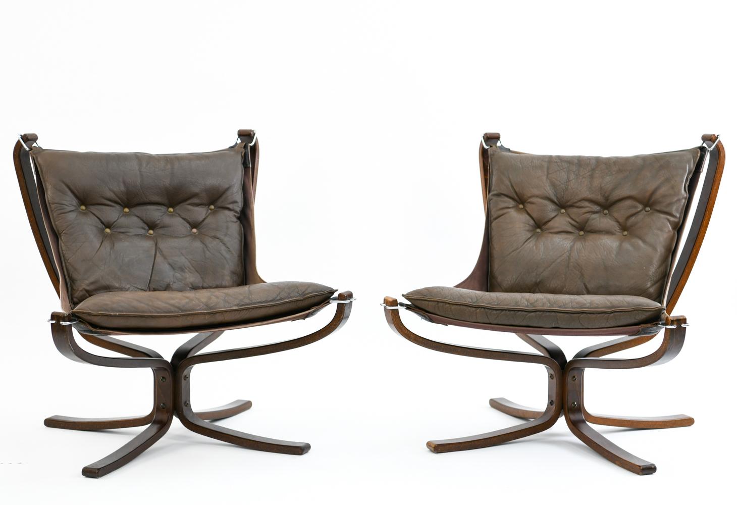 Mid-Century Modern Four Falcon Chairs by Sigurd Ressell for Vatne Møbler