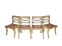 Four Federal Style Drexel Travis Court Dining Chairs, 1940s