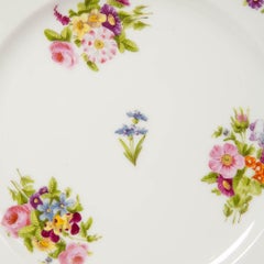 Four Feuillet Floral Dishes Made in France, circa 1850
