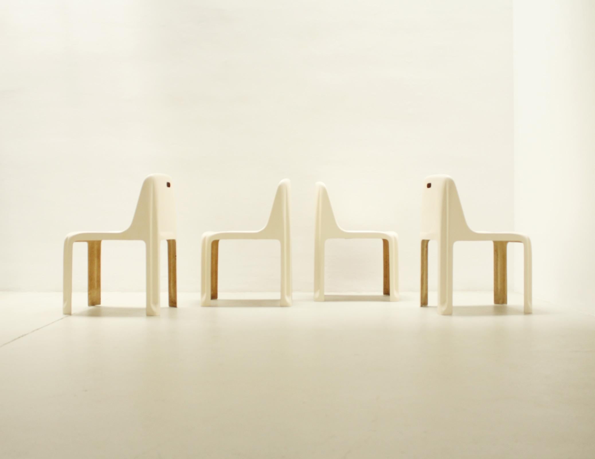 Four Fiberglass Chairs Model 35 by Antoni Blanc, Spain, 1971 For Sale 8
