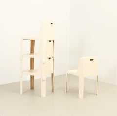 Four Fiberglass Chairs Model 35 by Antoni Blanc, Spain, 1971