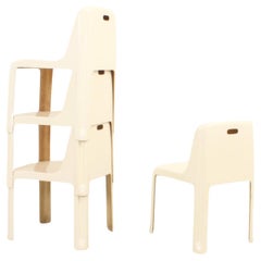 Cuatro Sillas de Fibra de Vidrio Modelo 35 de Antoni Blanc, España, 1971