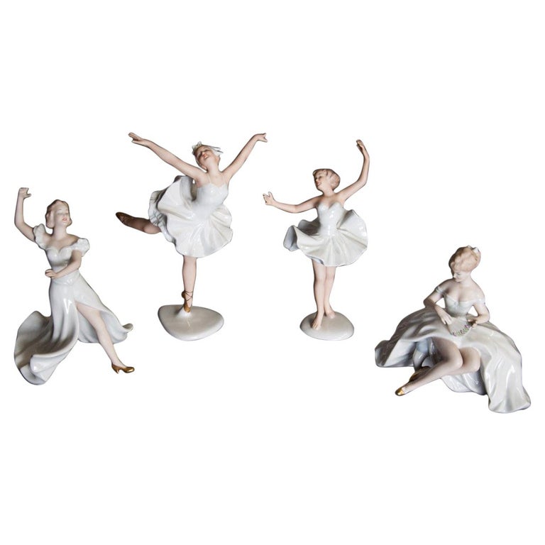 Four Figurines of Ballet Dancers, Ballerinas, Wallendorf, Germany For Sale  at 1stDibs