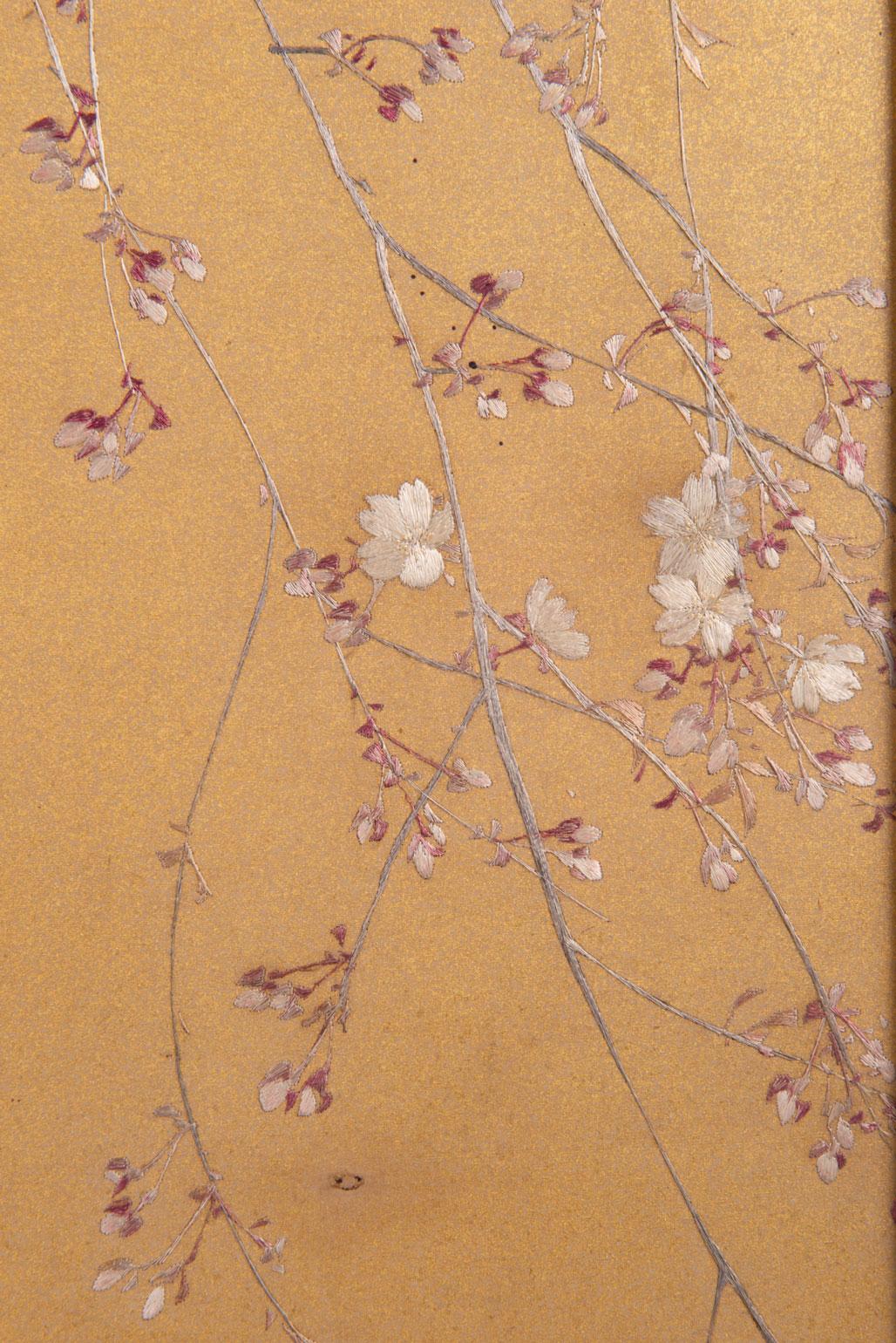 Four Fine Quality Japanese Silkwork Panels, Meiji Period 1860-1912 1