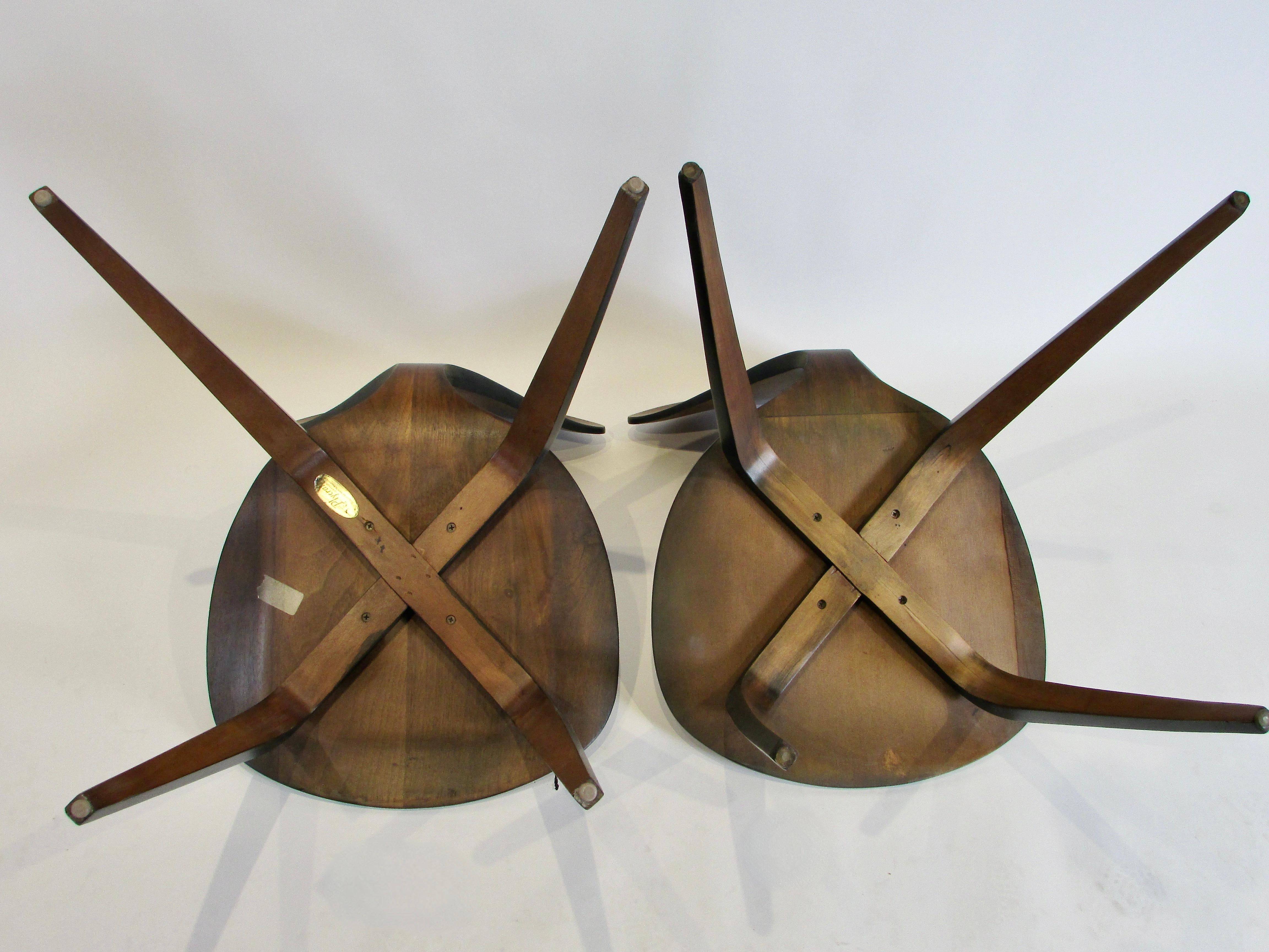 Four First Generation Norman Cherner Plycraft Dining Chairs in vendita 3