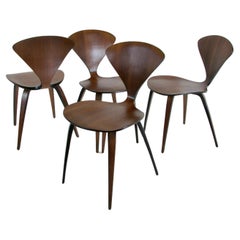 Four First Generation Norman Cherner Plycraft Dining Chairs