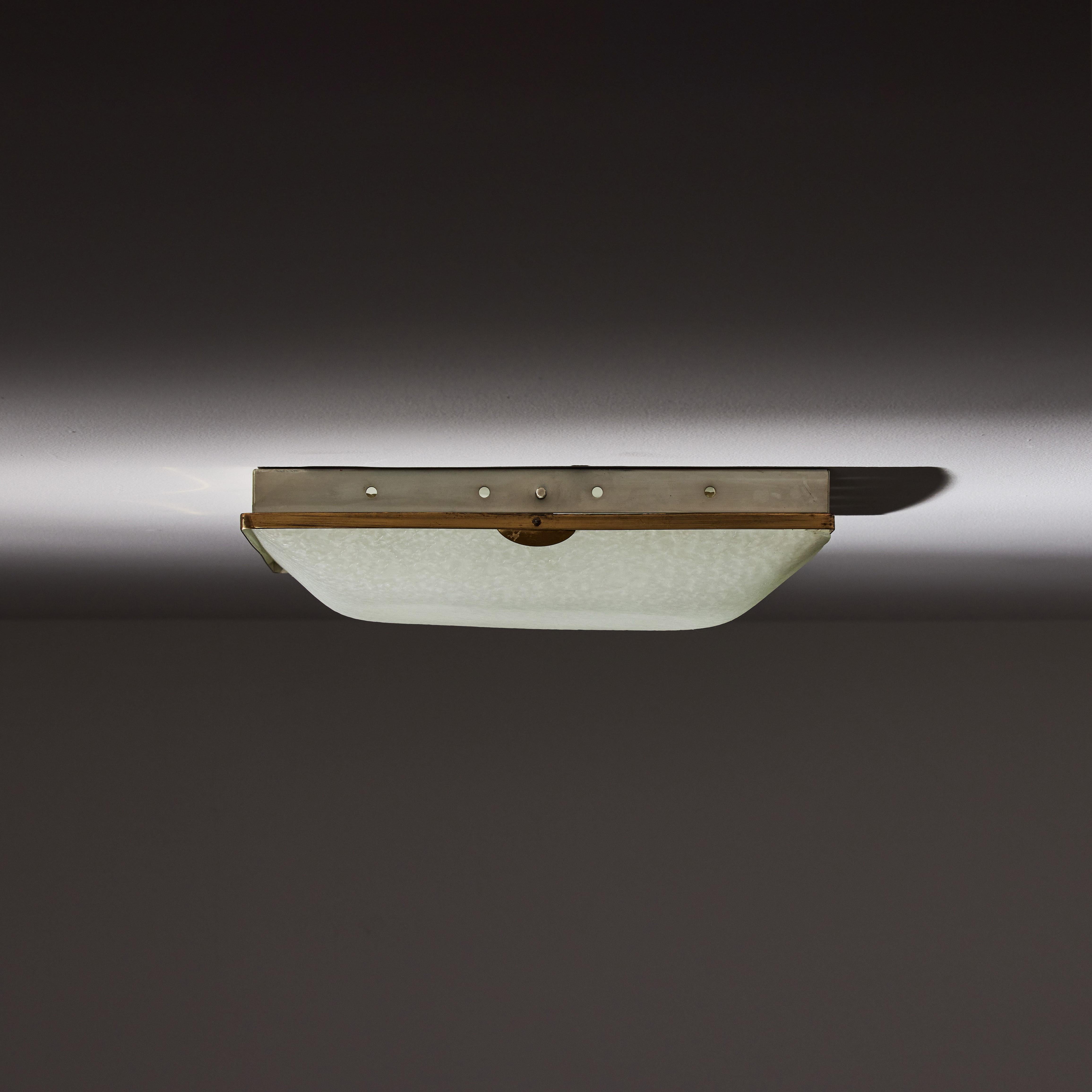 One Flush Mount Ceiling Light by Fontana Arte In Good Condition In Los Angeles, CA