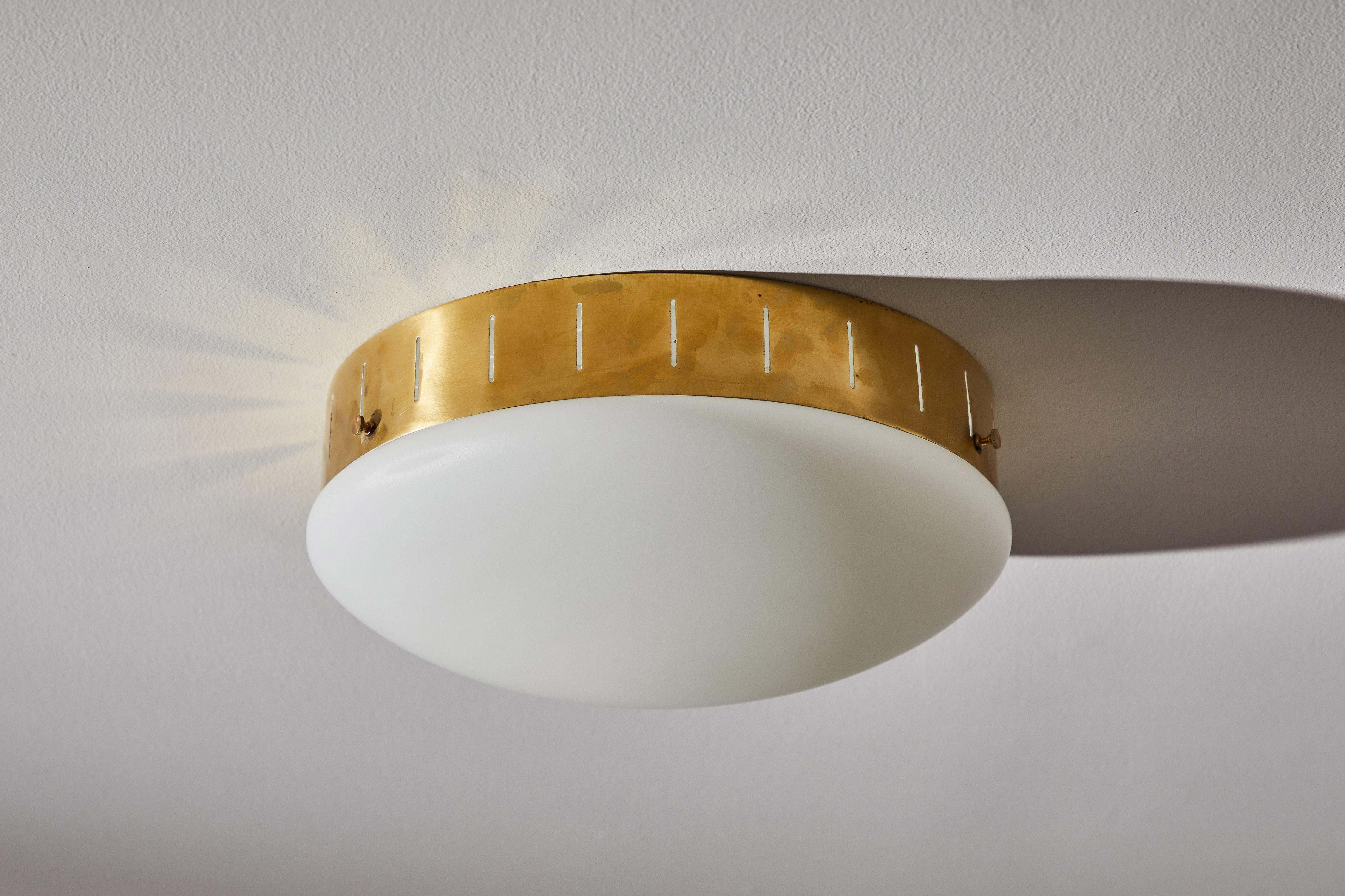 Single Flushmount Ceiling Light by Stilux In Good Condition In Los Angeles, CA
