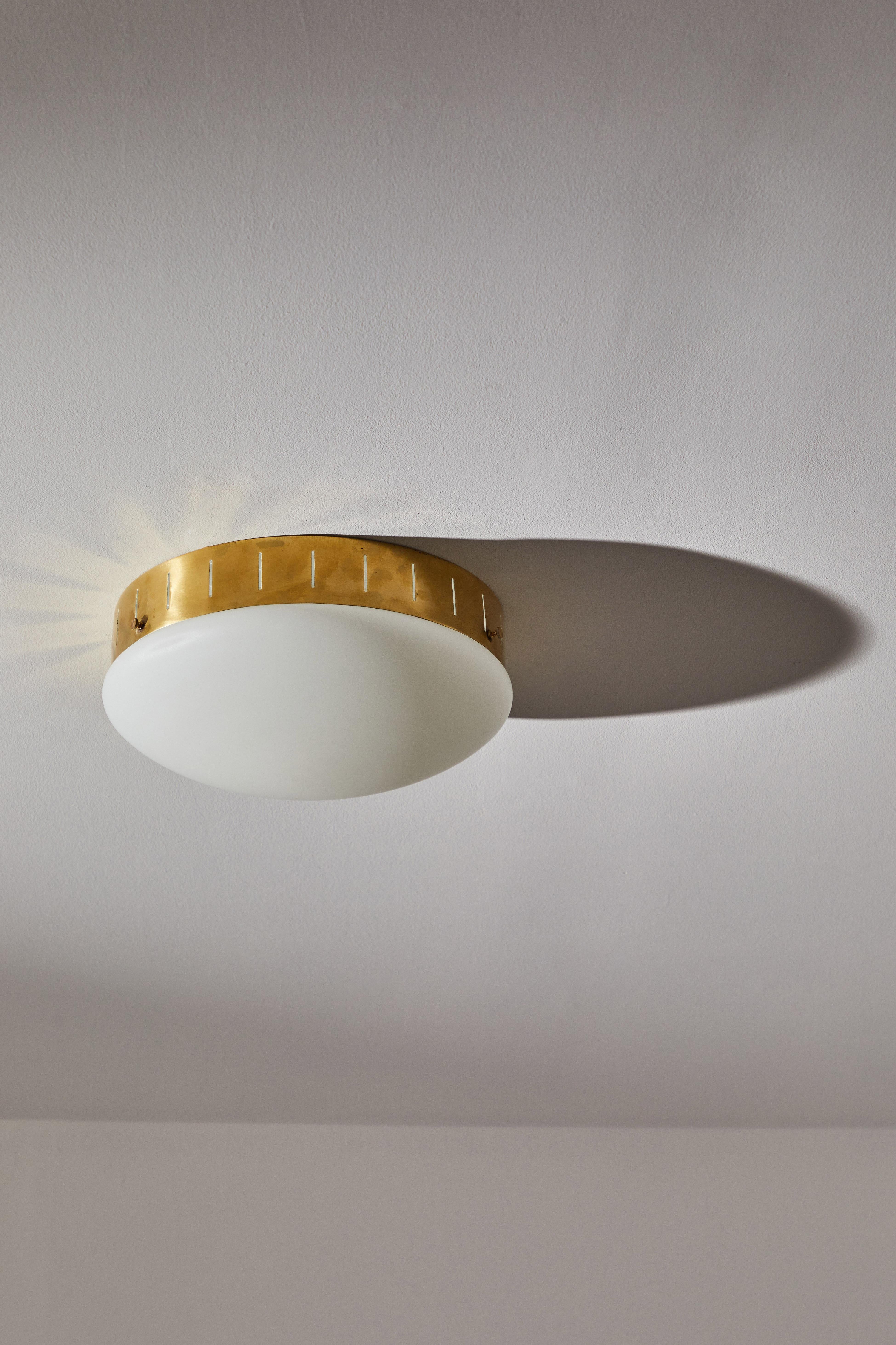 Brass Single Flushmount Ceiling Light by Stilux