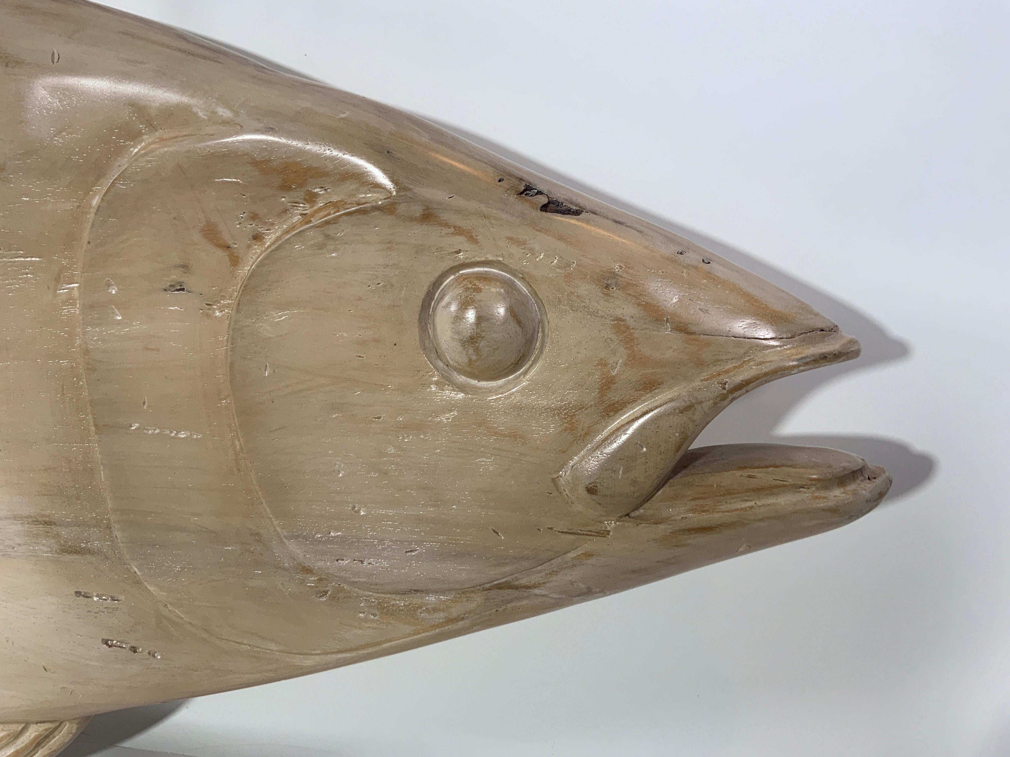Four Foot Carved Atlantic Bluefin Tuna In Excellent Condition In Norwell, MA